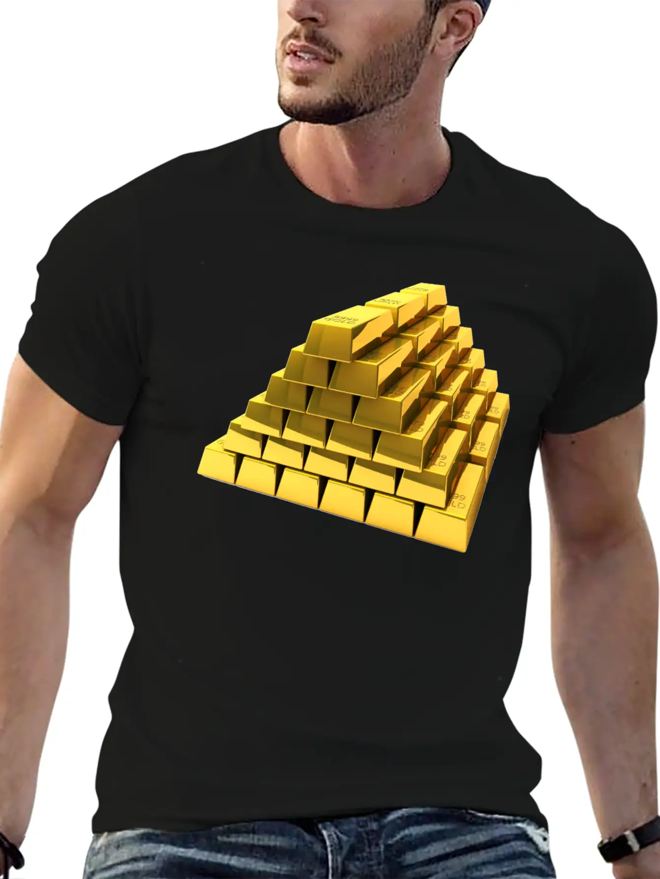 Gold Breathable Soft Cotton T-Shirt – Timeless Casual Look