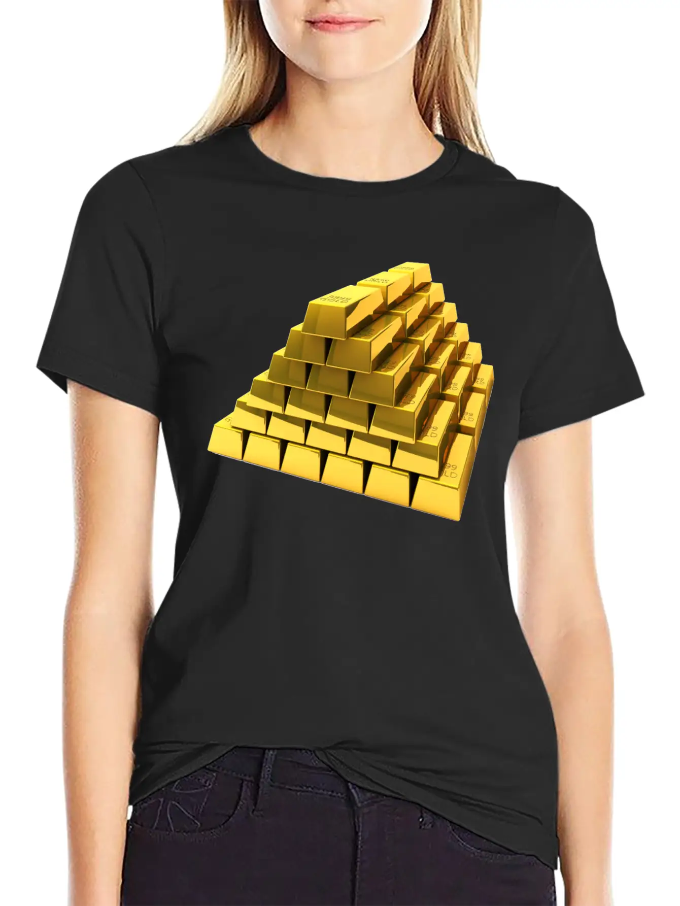 Gold Breathable Soft Cotton T-Shirt – Timeless Casual Look