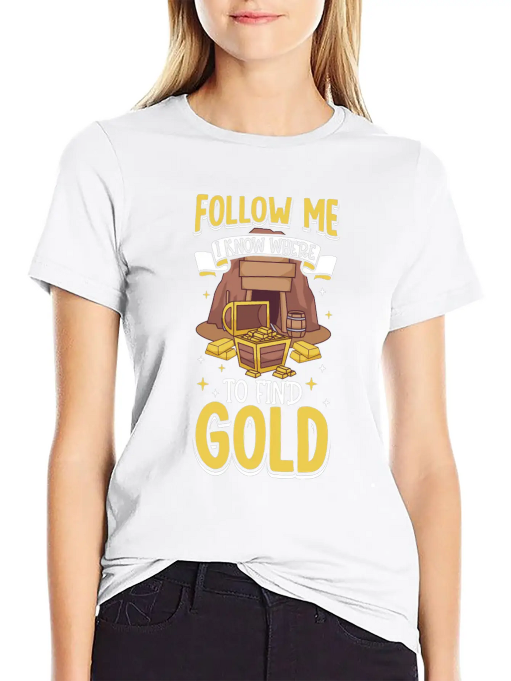 Gold Digging Gold Mining Gold Panning Gold Mine Unisex Short Sleeve Soft Cotton T-Shirt – Casual Everyday Wear