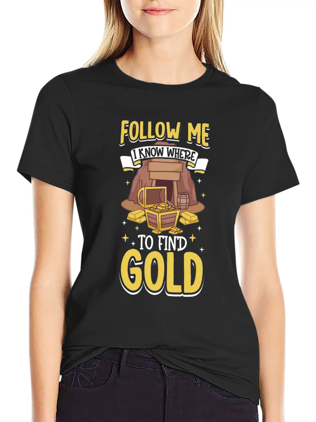 Gold Digging Gold Mining Gold Panning Gold Mine Unisex Short Sleeve Soft Cotton T-Shirt – Casual Everyday Wear