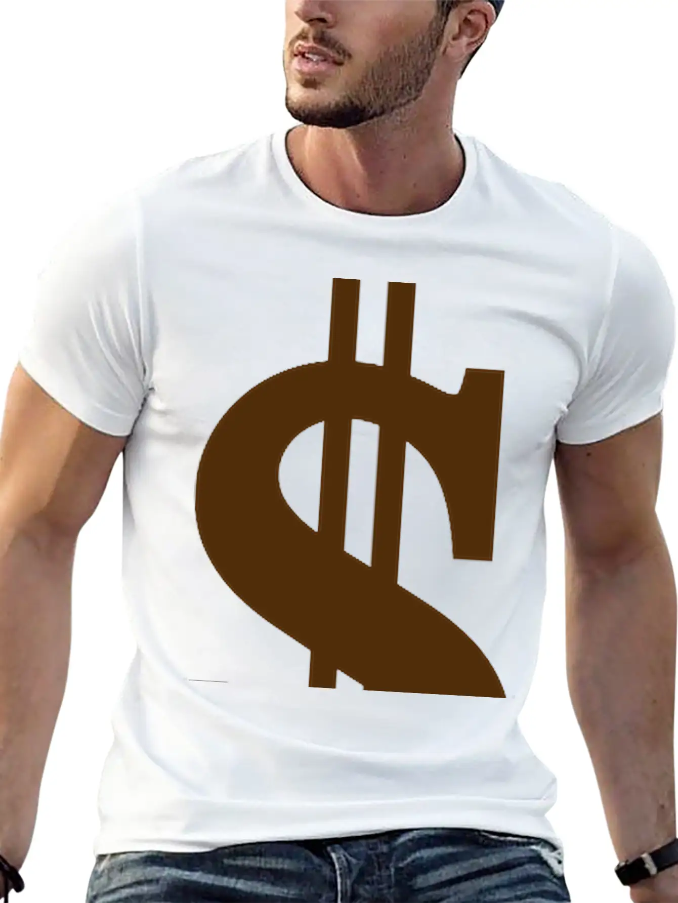 Gold Dollar Reflection Unisex Casual T-Shirt – Clean Design For Daily Comfort