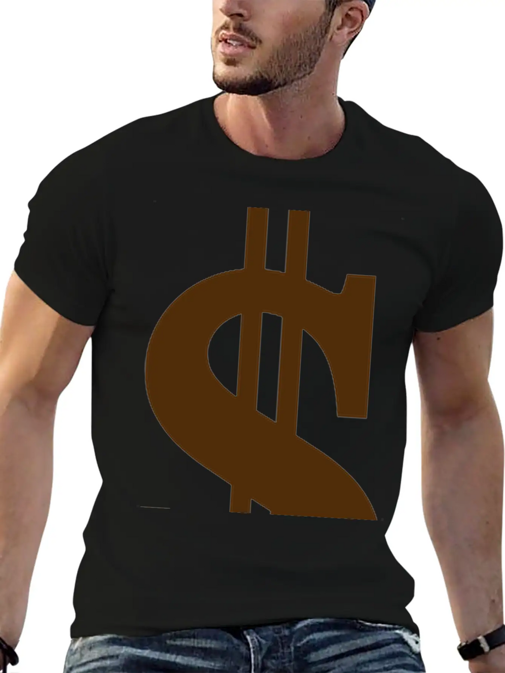 Gold Dollar Reflection Unisex Casual T-Shirt – Clean Design For Daily Comfort