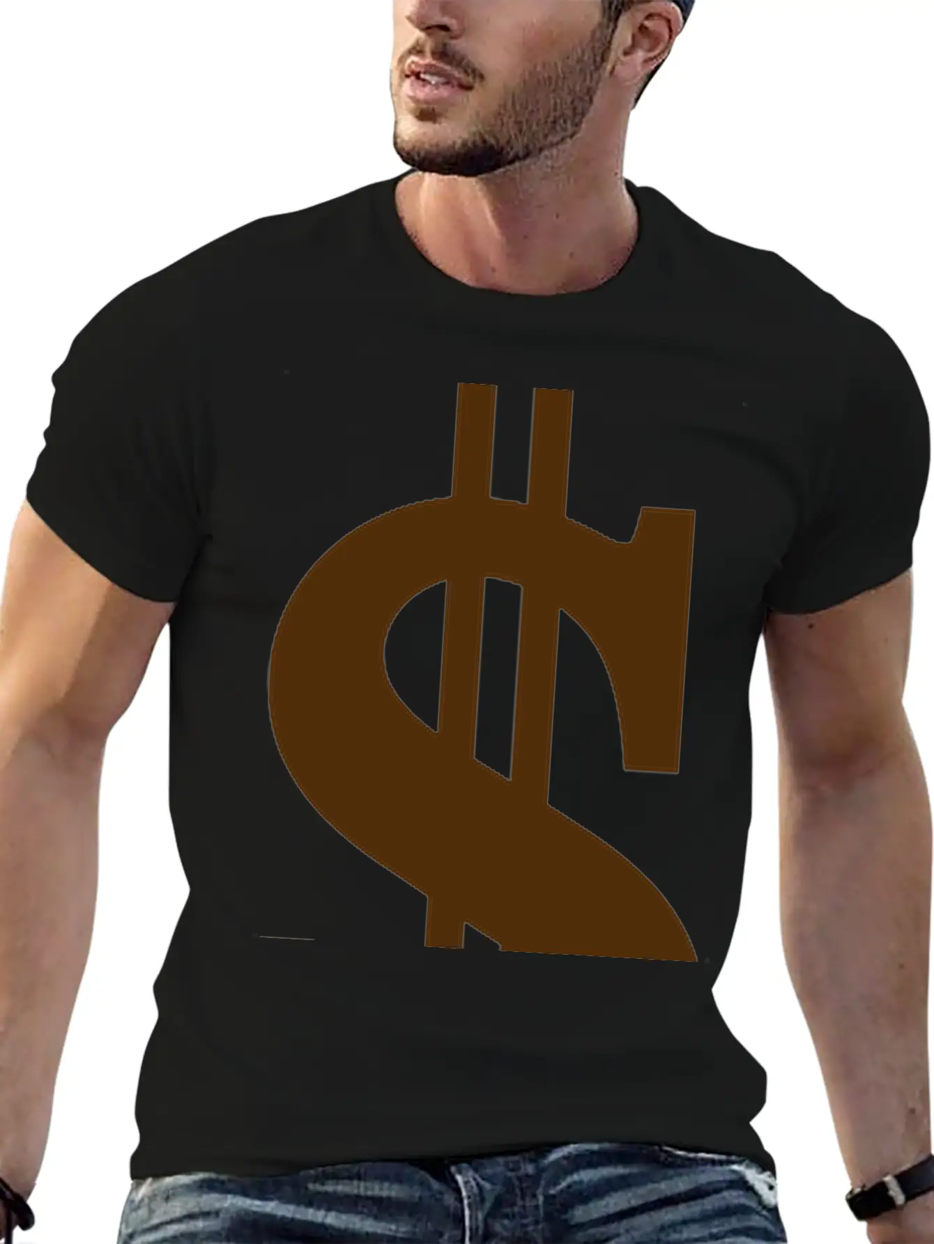 Gold Dollar Reflection Unisex Casual T-Shirt – Clean Design For Daily Comfort