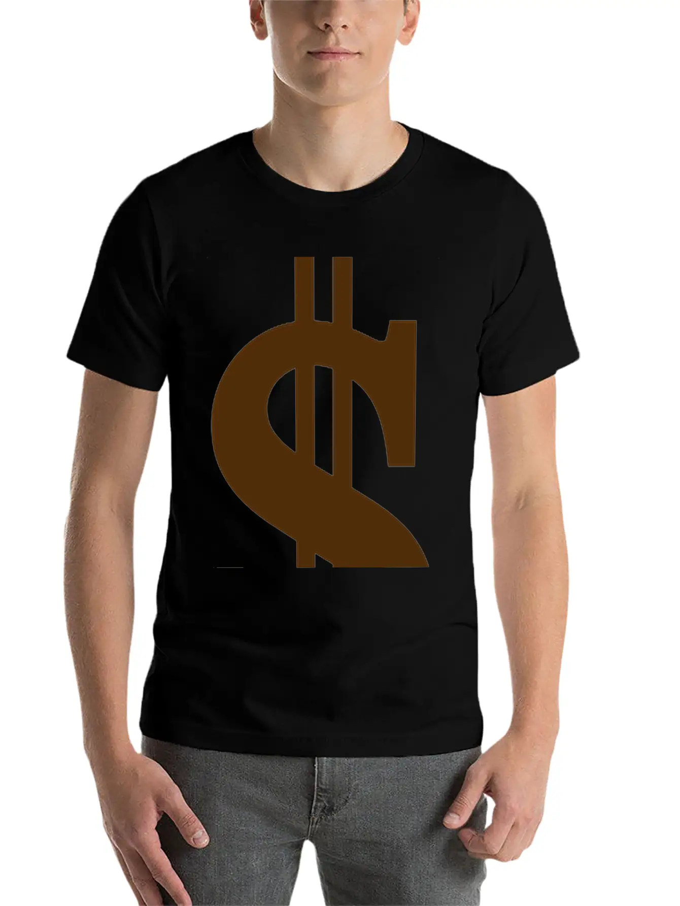 Gold Dollar Reflection Unisex Casual T-Shirt – Clean Design For Daily Comfort