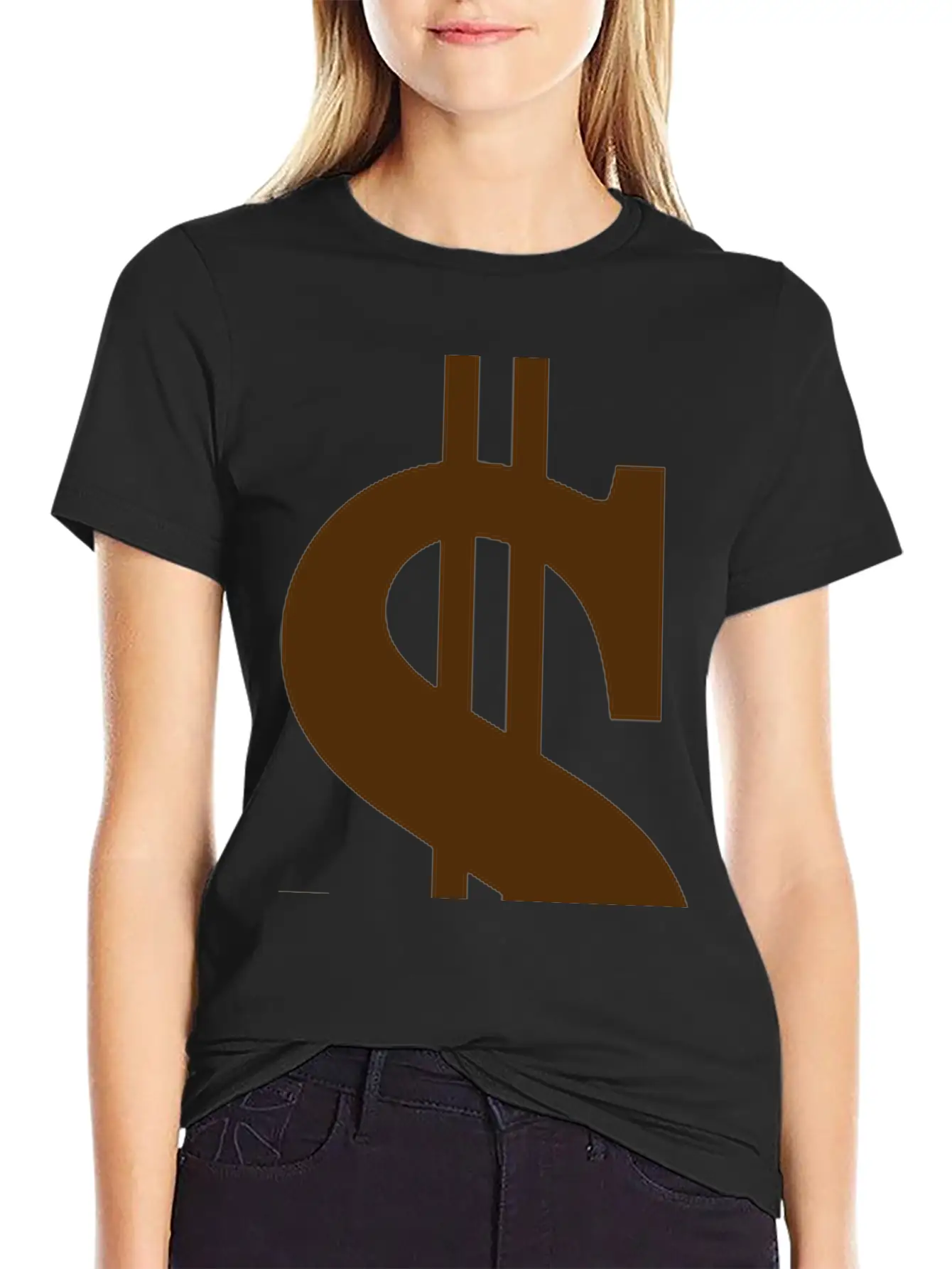 Gold Dollar Reflection Unisex Casual T-Shirt – Clean Design For Daily Comfort