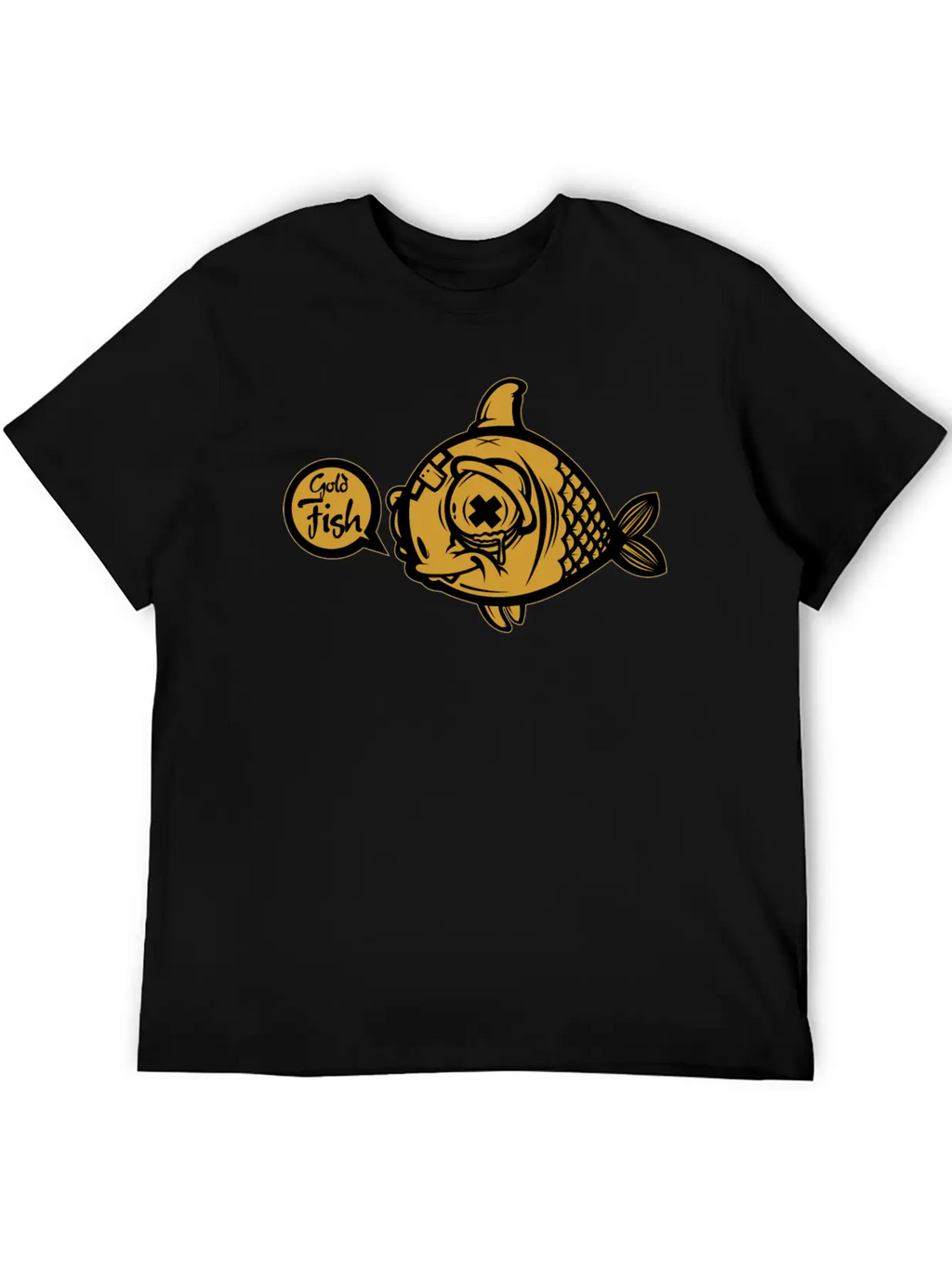 Gold Fish Unisex Short Sleeve Soft Cotton T-Shirt – Casual Everyday Wear