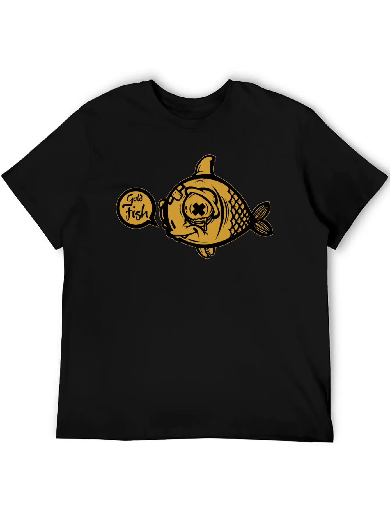 Gold Fish Unisex Short Sleeve Soft Cotton T-Shirt – Casual Everyday Wear