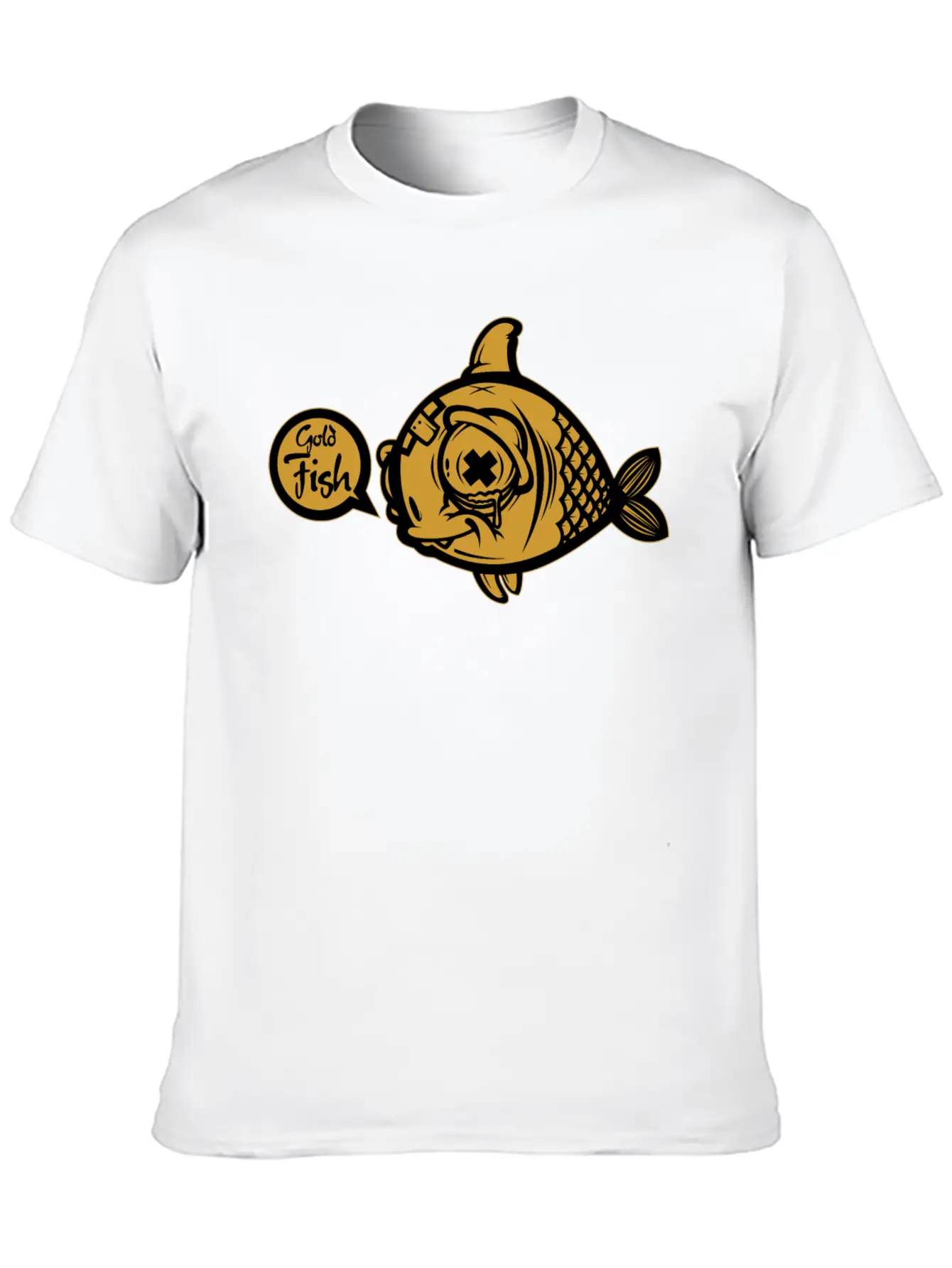 Gold Fish Unisex Short Sleeve Soft Cotton T-Shirt – Casual Everyday Wear