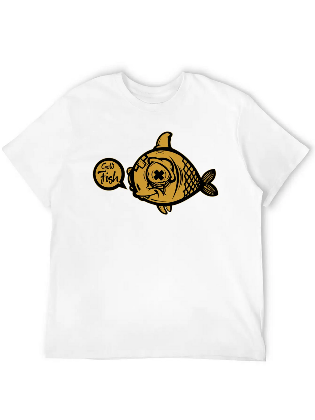 Gold Fish Unisex Short Sleeve Soft Cotton T-Shirt – Casual Everyday Wear
