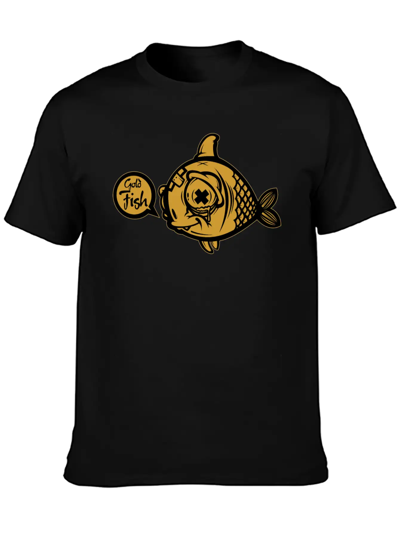 Gold Fish Unisex Short Sleeve Soft Cotton T-Shirt – Casual Everyday Wear