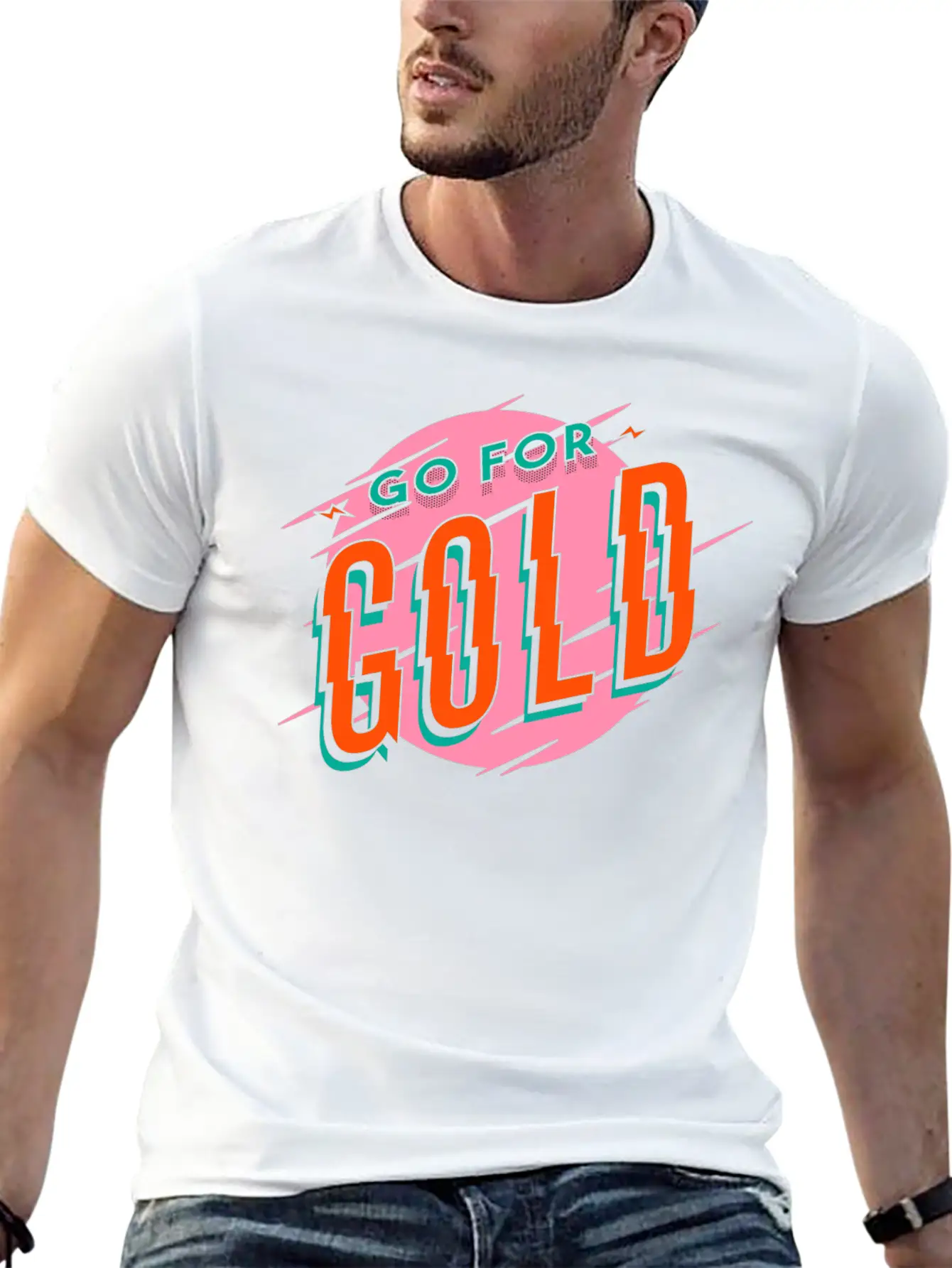 Gold Medal Cup First Place Winner Champion Unisex Short Sleeve Soft Cotton T-Shirt – Casual Everyday Wear