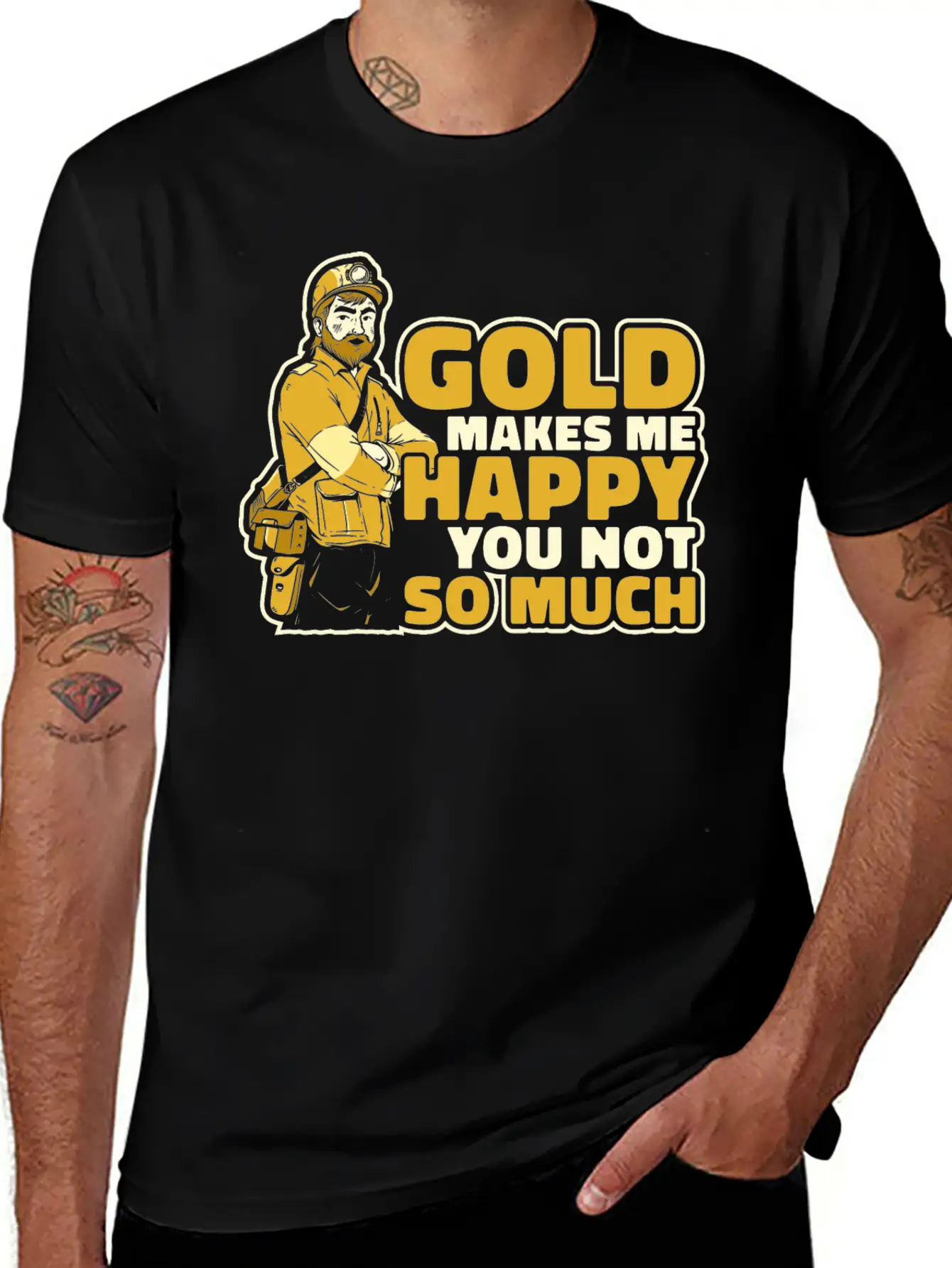 Gold Mining Casual Graphic T-Shirt – Simple And Comfortable Daily Wear