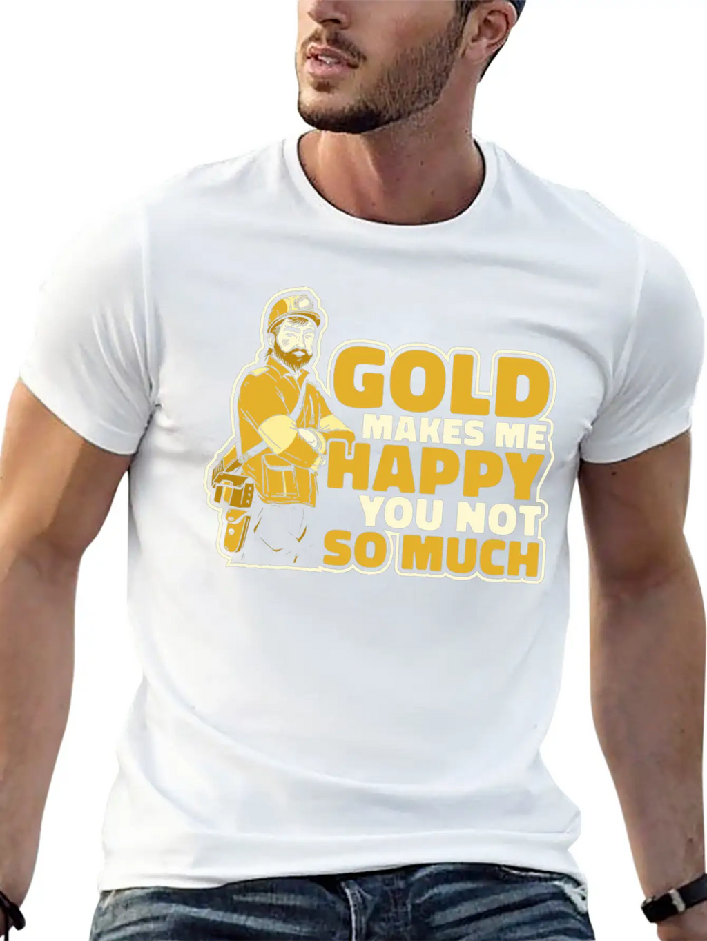 Gold Mining Casual Graphic T-Shirt – Simple And Comfortable Daily Wear