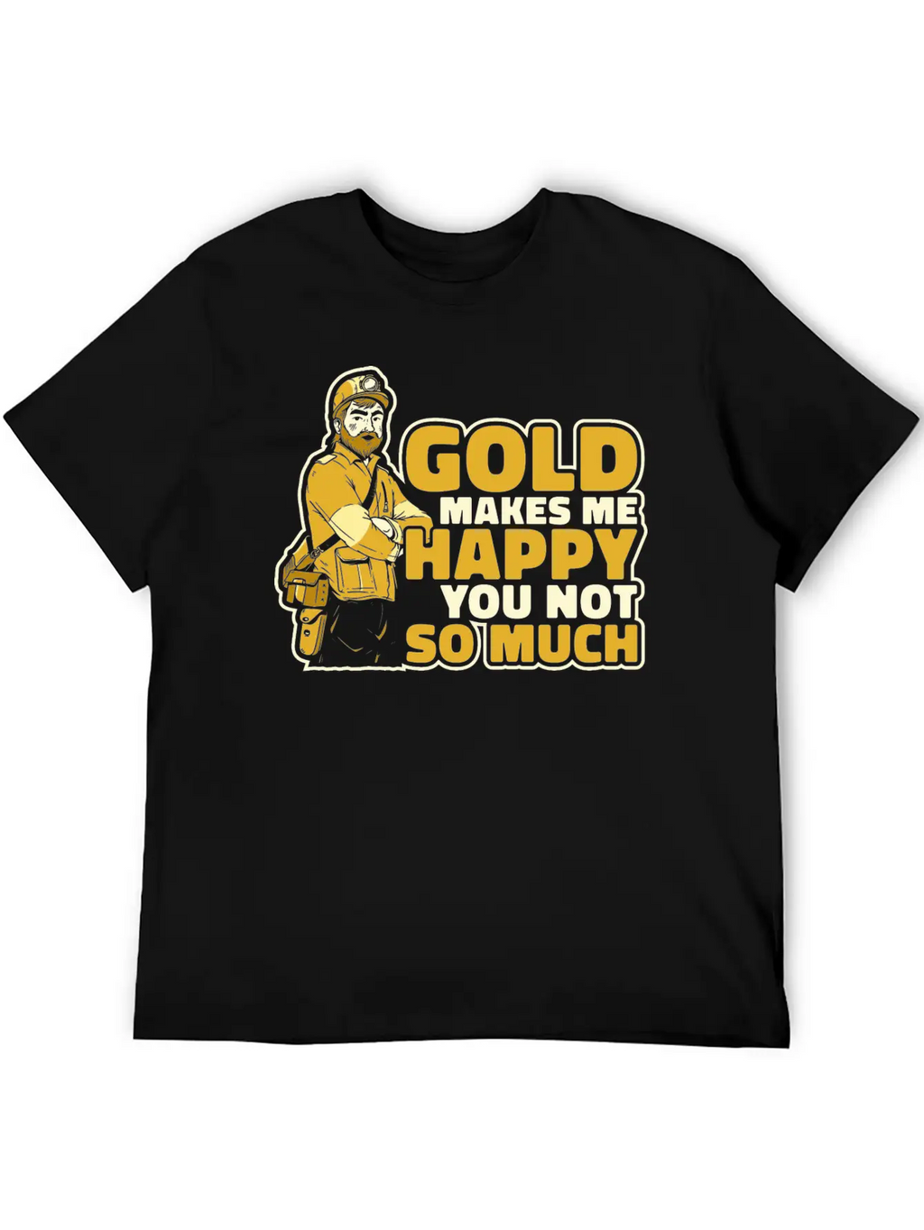 Gold Mining Casual Graphic T-Shirt – Simple And Comfortable Daily Wear