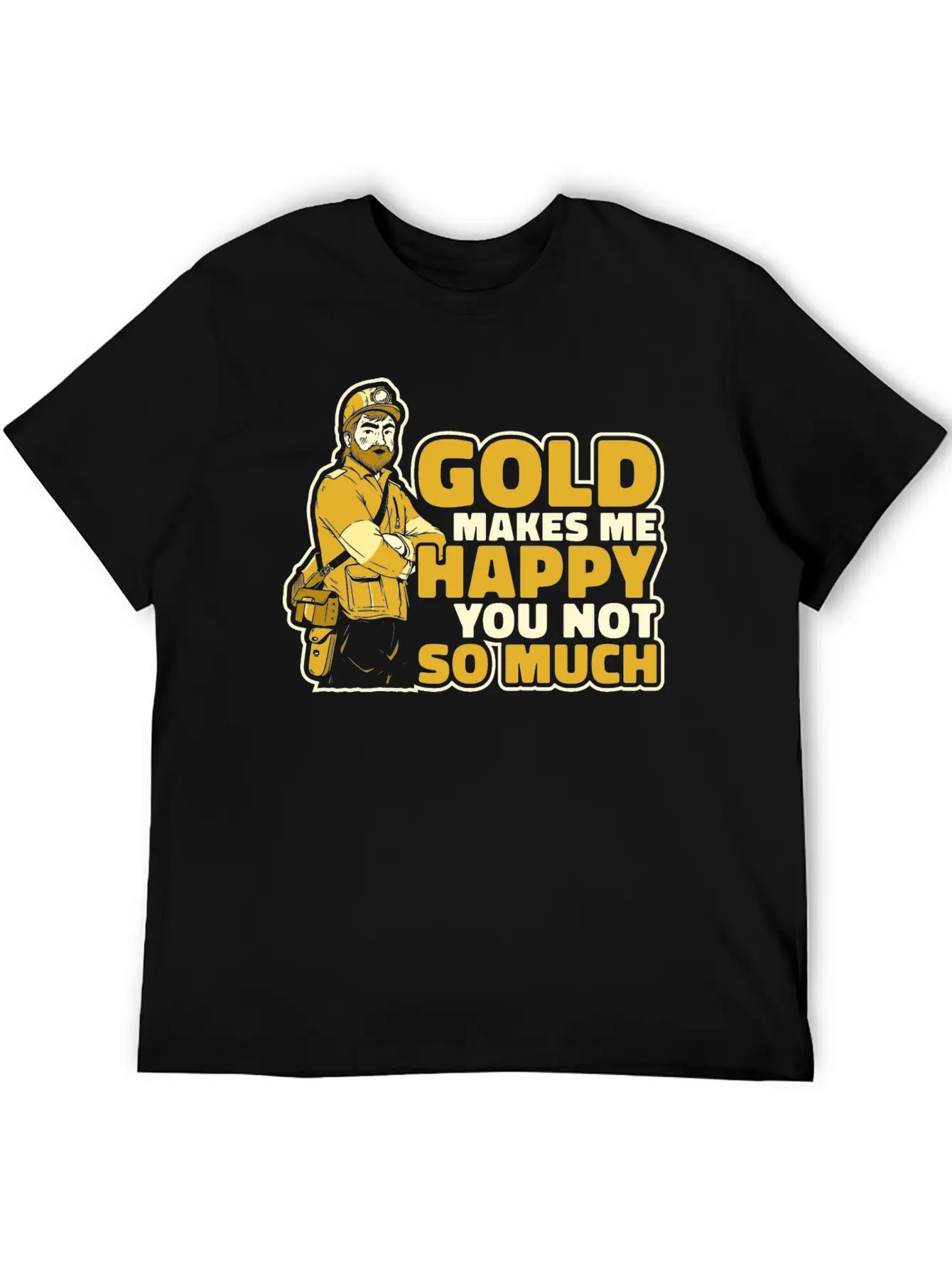 Gold Mining Casual Graphic T-Shirt – Simple And Comfortable Daily Wear