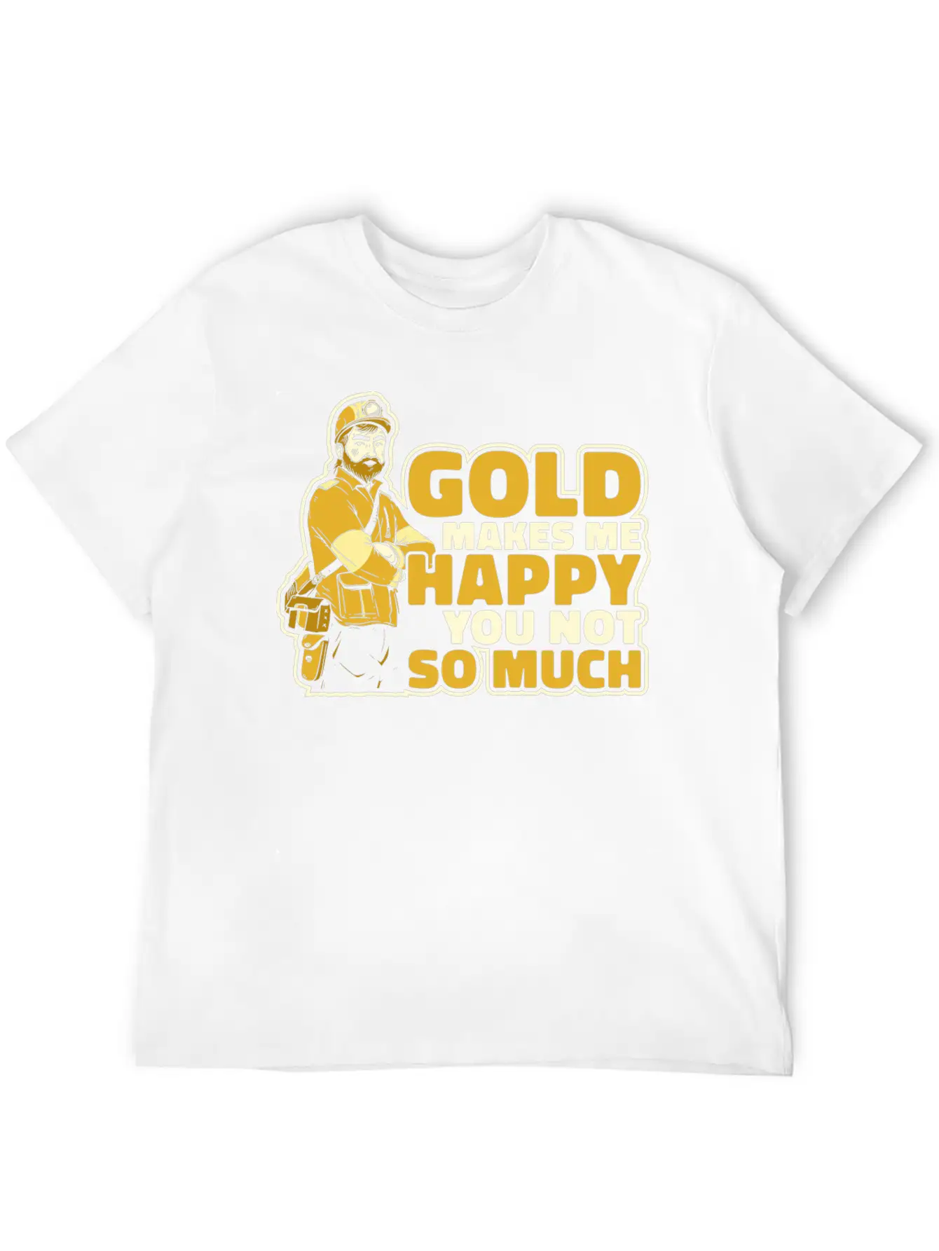 Gold Mining Casual Graphic T-Shirt – Simple And Comfortable Daily Wear