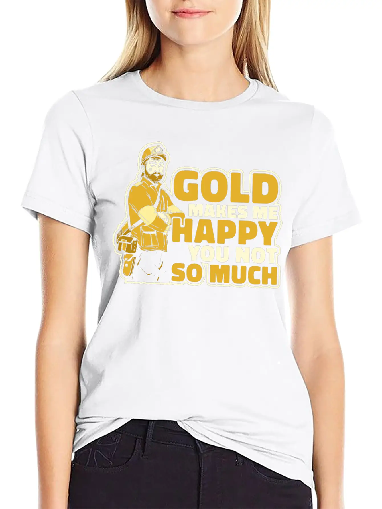 Gold Mining Casual Graphic T-Shirt – Simple And Comfortable Daily Wear