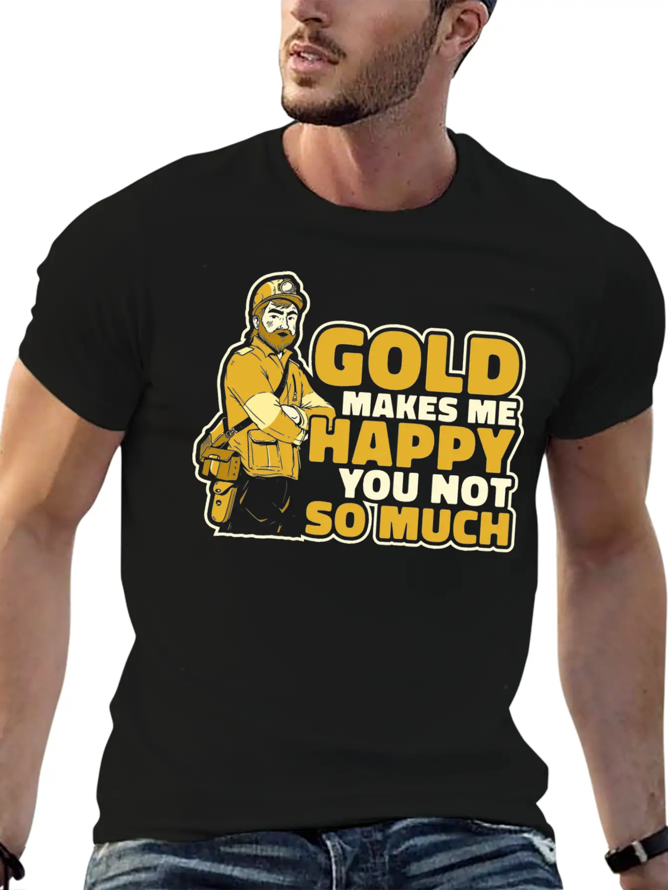 Gold Mining Casual Graphic T-Shirt – Simple And Comfortable Daily Wear