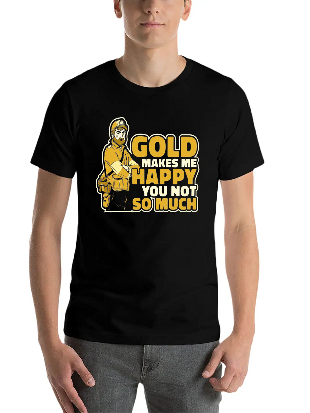 Gold Mining Casual Graphic T-Shirt – Simple And Comfortable Daily Wear