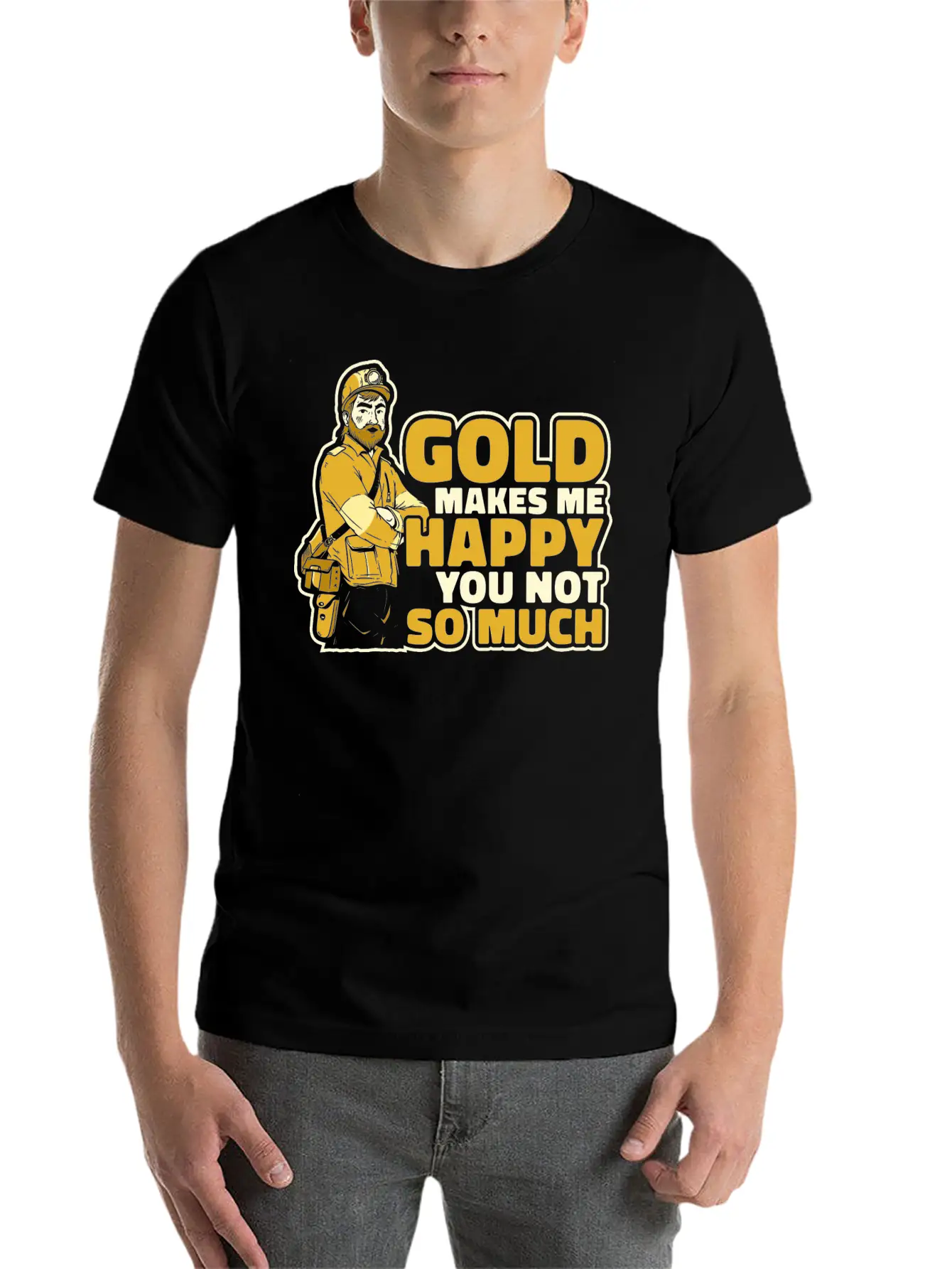 Gold Mining Casual Graphic T-Shirt – Simple And Comfortable Daily Wear