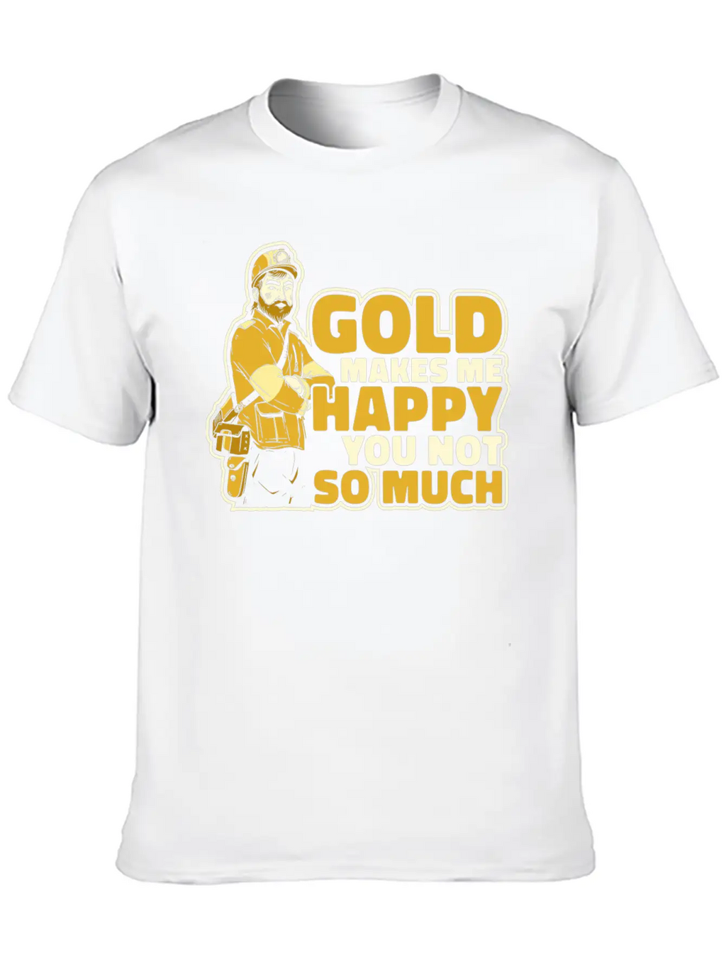 Gold Mining Casual Graphic T-Shirt – Simple And Comfortable Daily Wear
