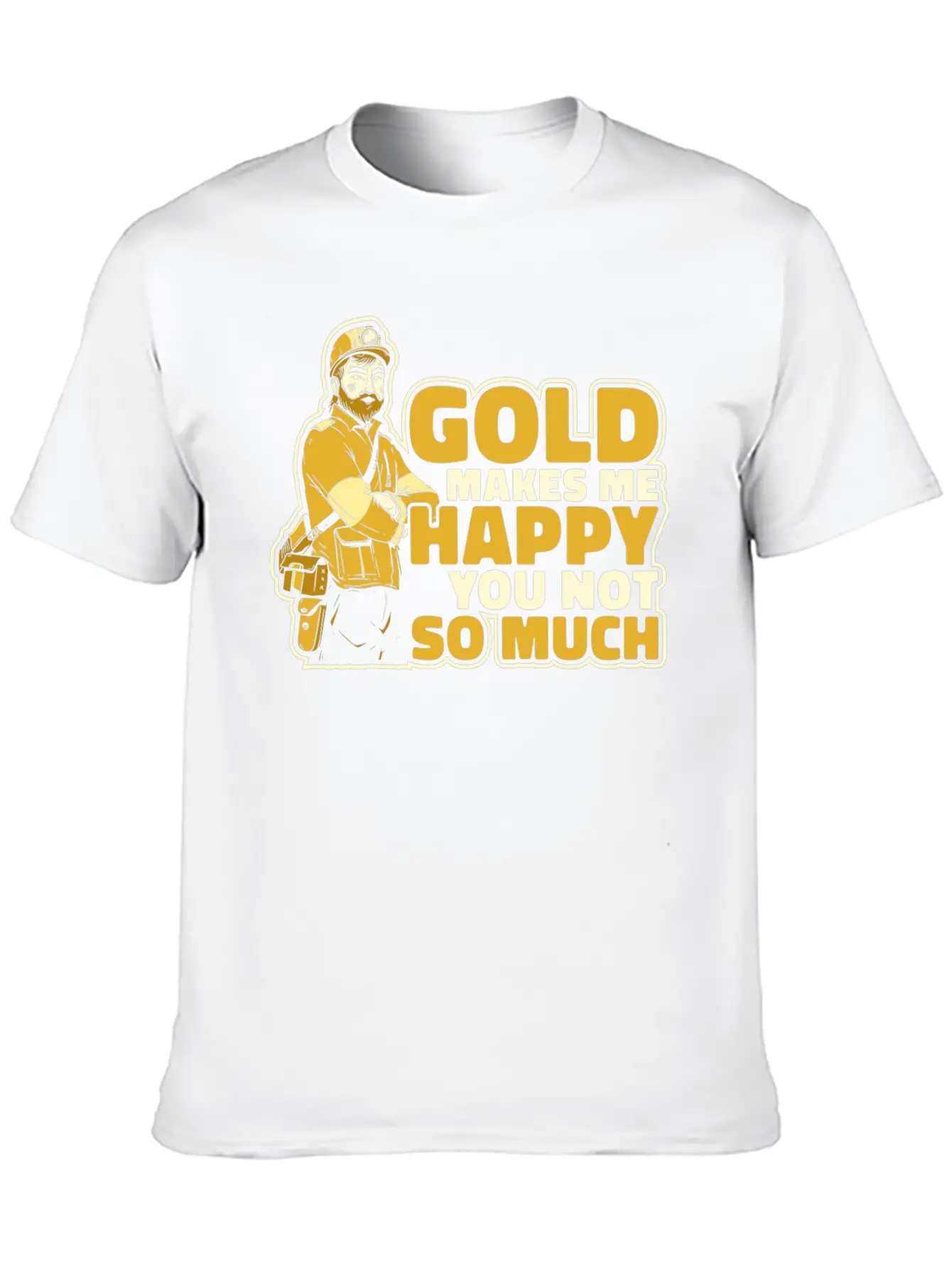 Gold Mining Casual Graphic T-Shirt – Simple And Comfortable Daily Wear