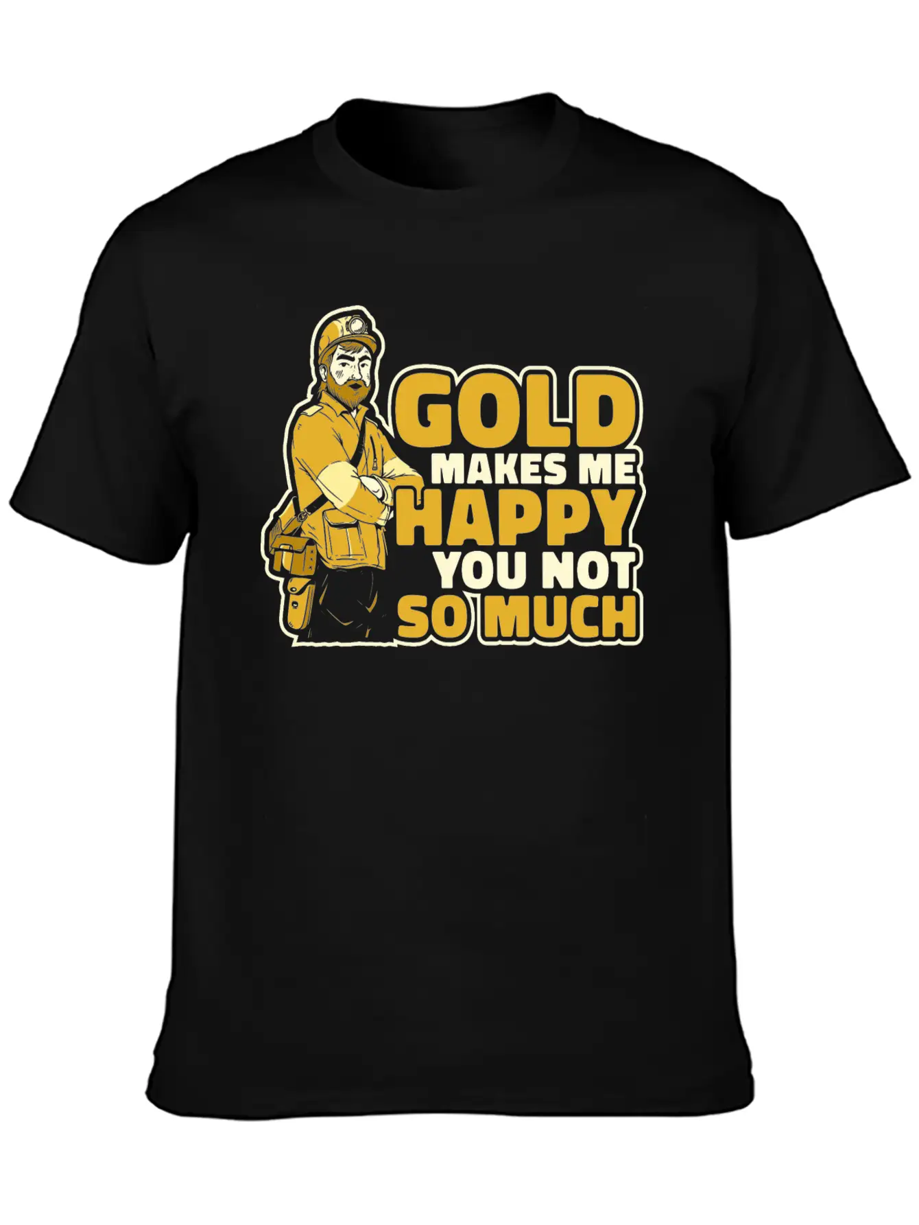 Gold Mining Casual Graphic T-Shirt – Simple And Comfortable Daily Wear