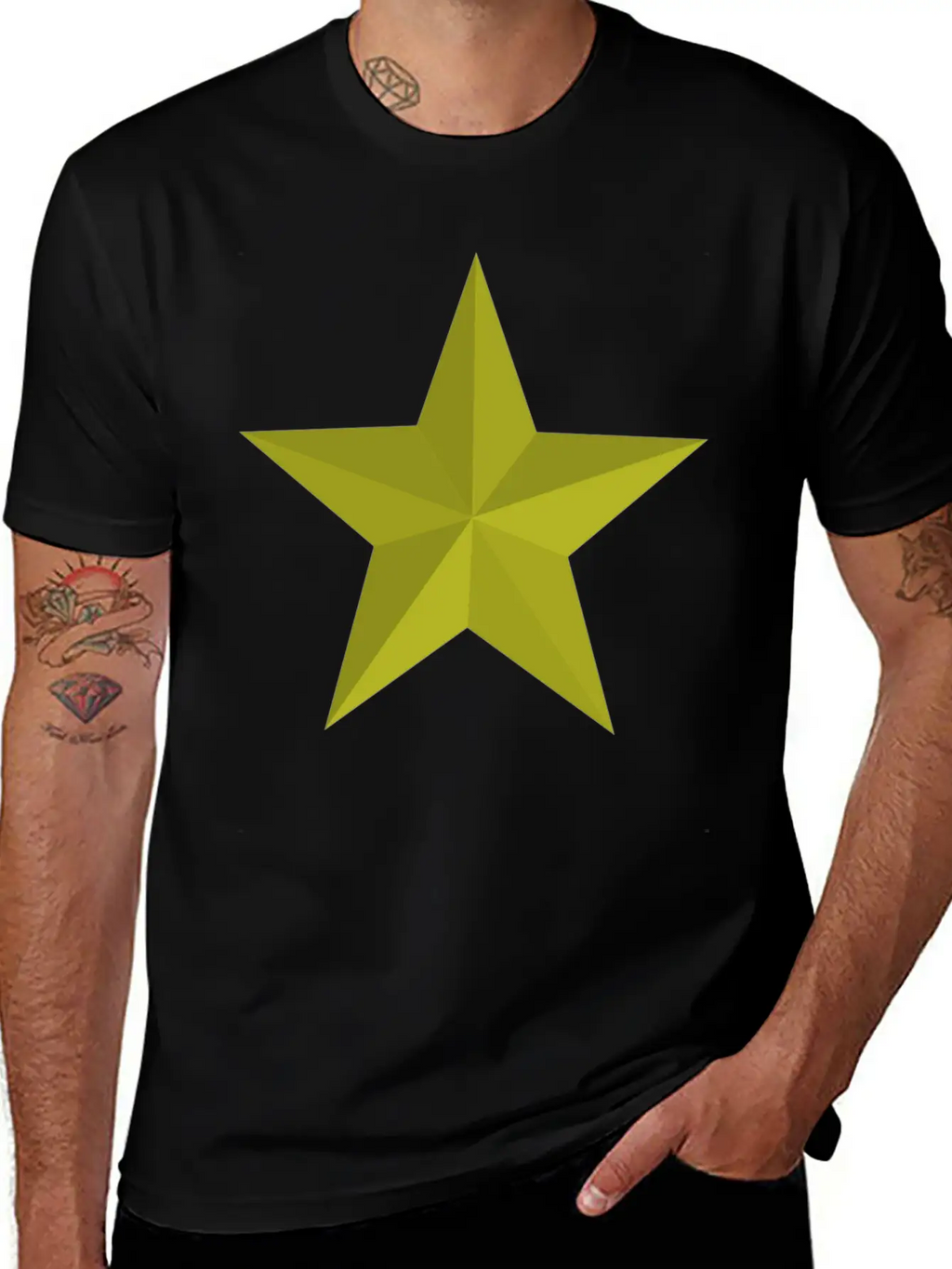 Gold Star Unisex Short Sleeve Soft Cotton T-Shirt – Casual Everyday Wear