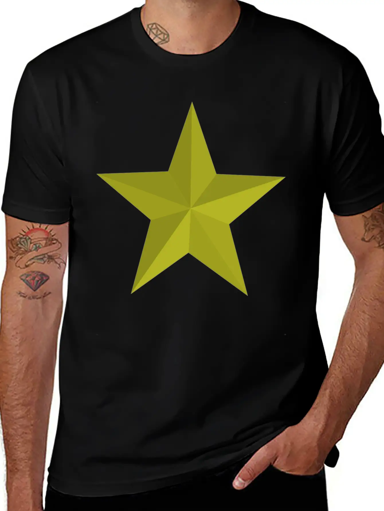 Gold Star Unisex Short Sleeve Soft Cotton T-Shirt – Casual Everyday Wear