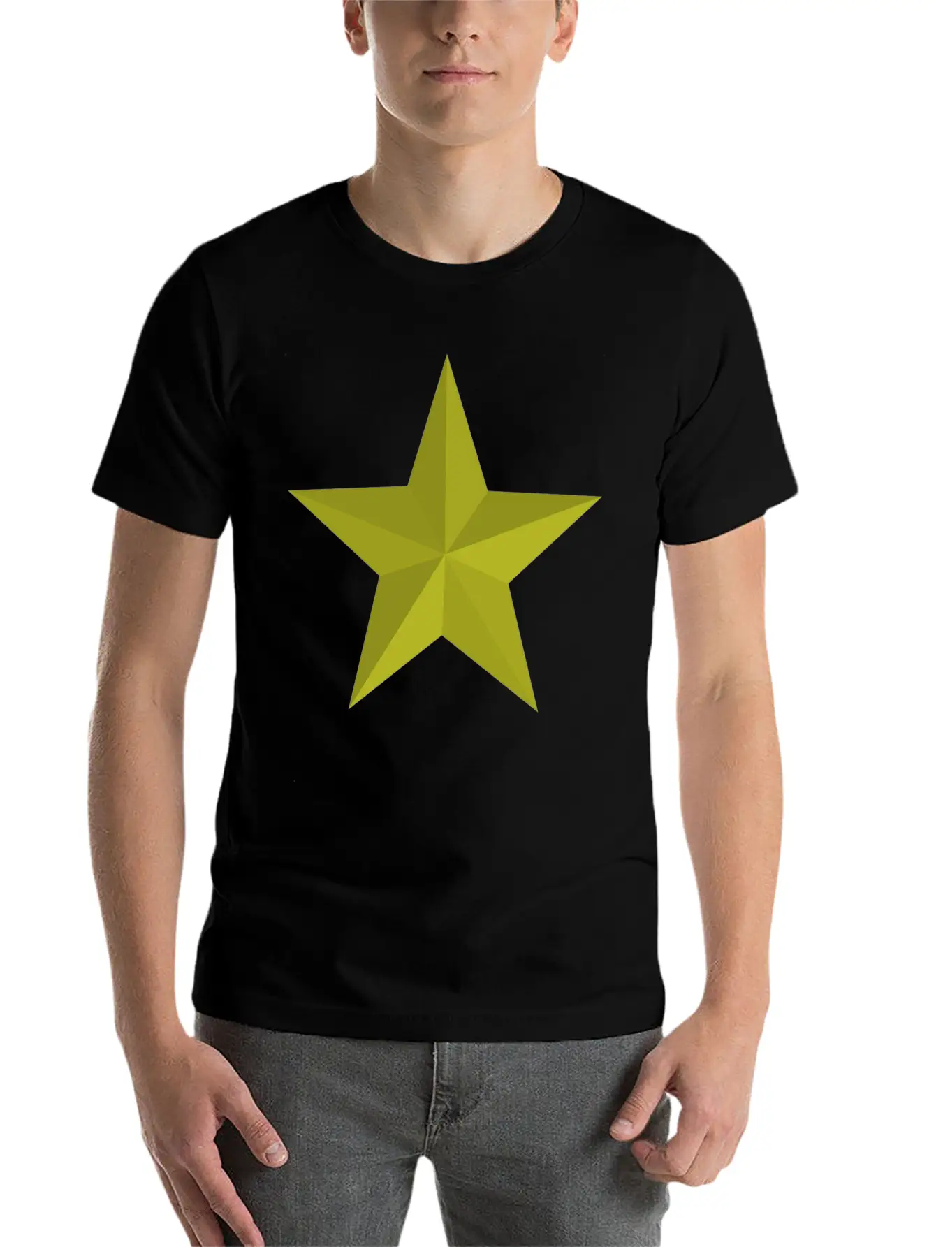 Gold Star Unisex Short Sleeve Soft Cotton T-Shirt – Casual Everyday Wear