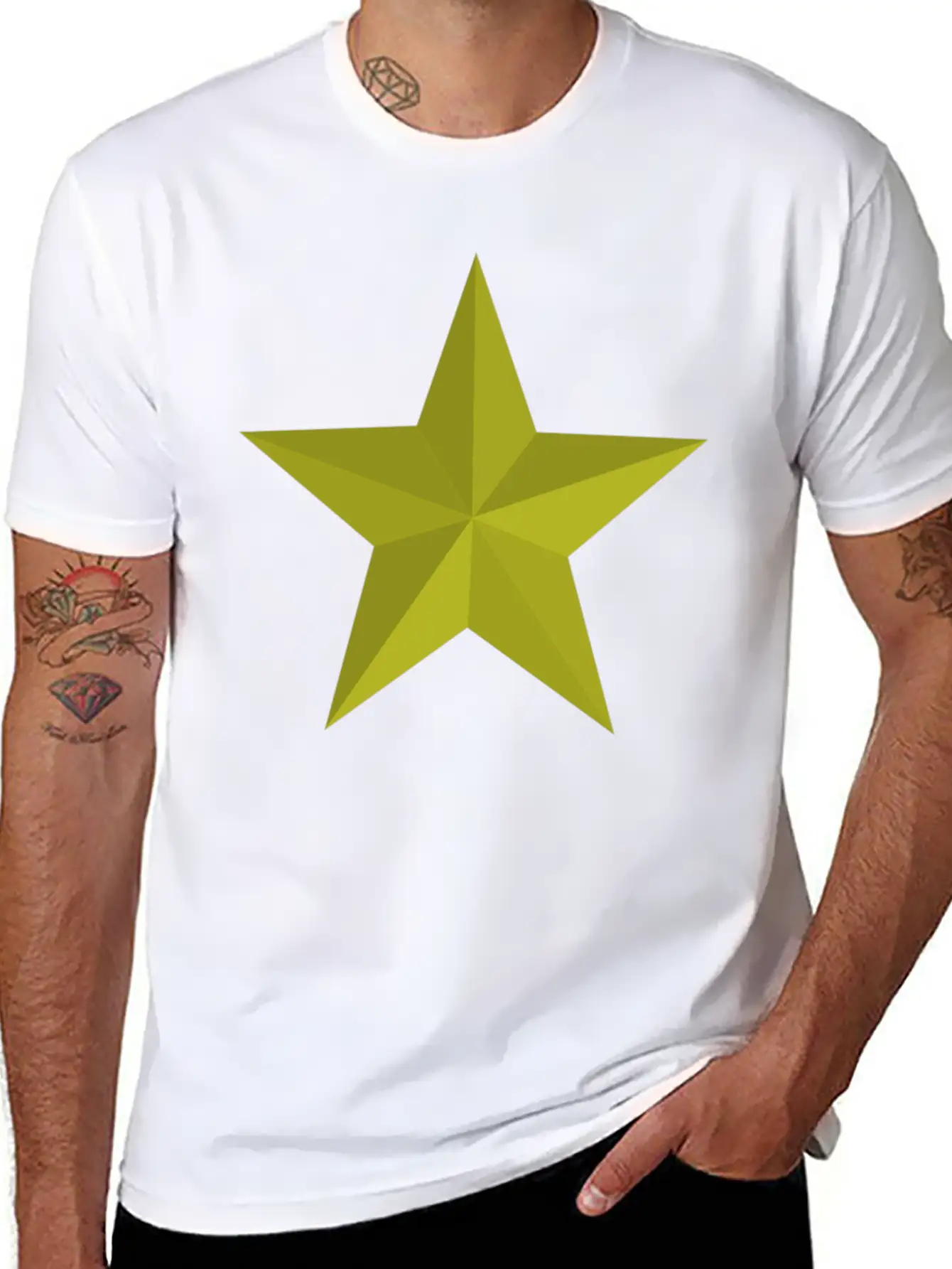 Gold Star Unisex Short Sleeve Soft Cotton T-Shirt – Casual Everyday Wear