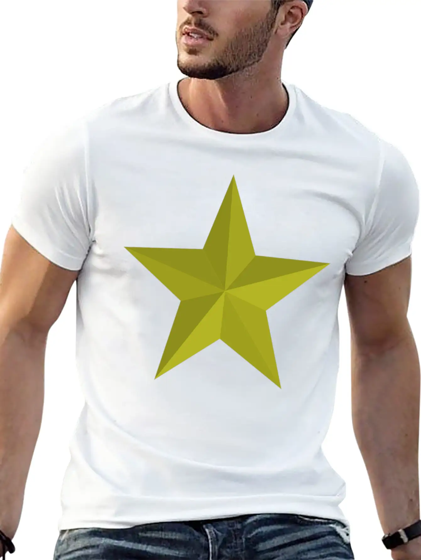 Gold Star Unisex Short Sleeve Soft Cotton T-Shirt – Casual Everyday Wear
