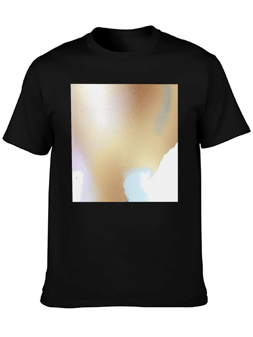 Gold White Watercolor Abstract Painting Essential Cotton Tee For Daily Outfits – Unisex Style