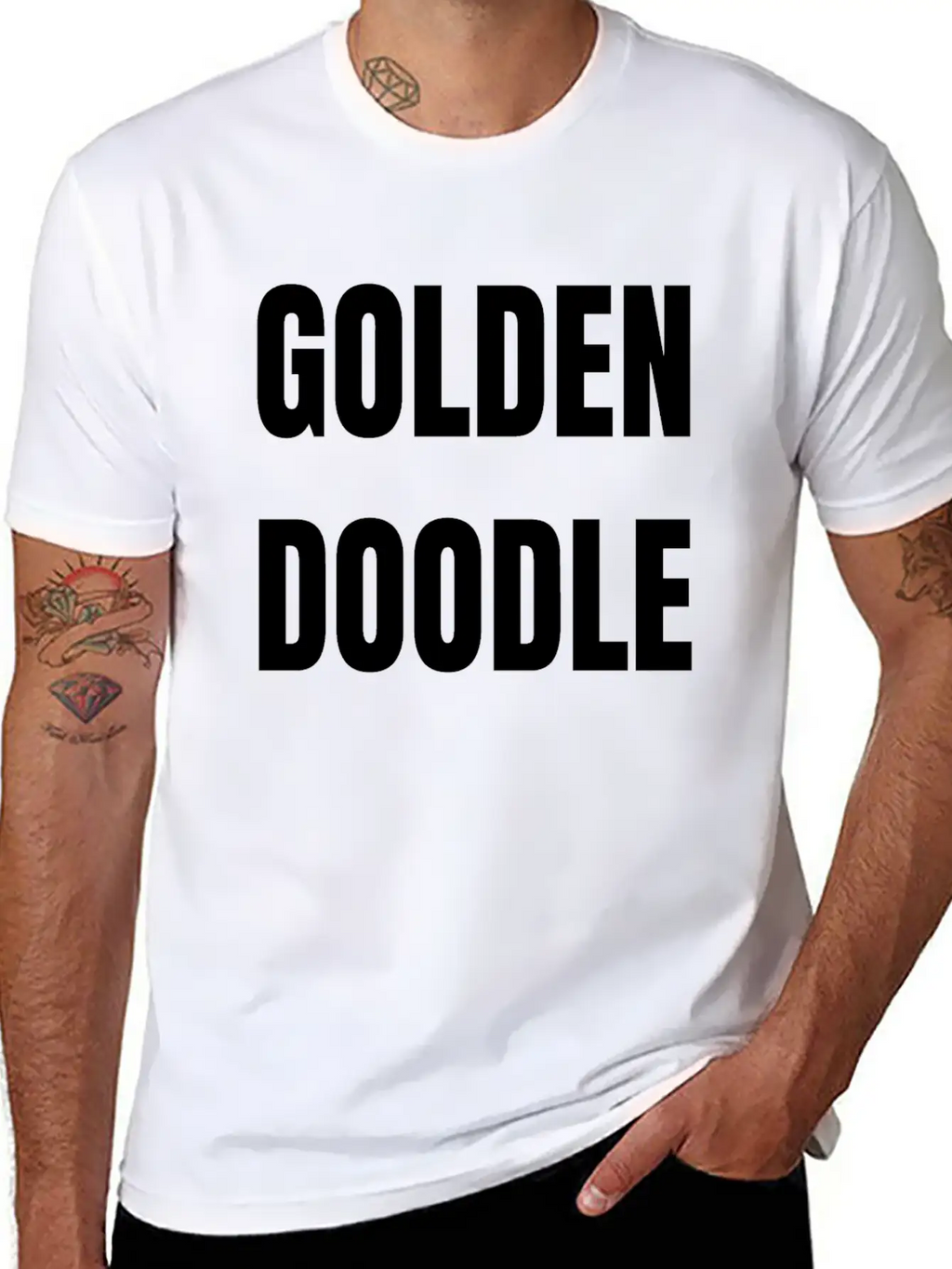 GOLDEN DOODLE Unisex Short Sleeve Soft Cotton T-Shirt – Casual Everyday Wear