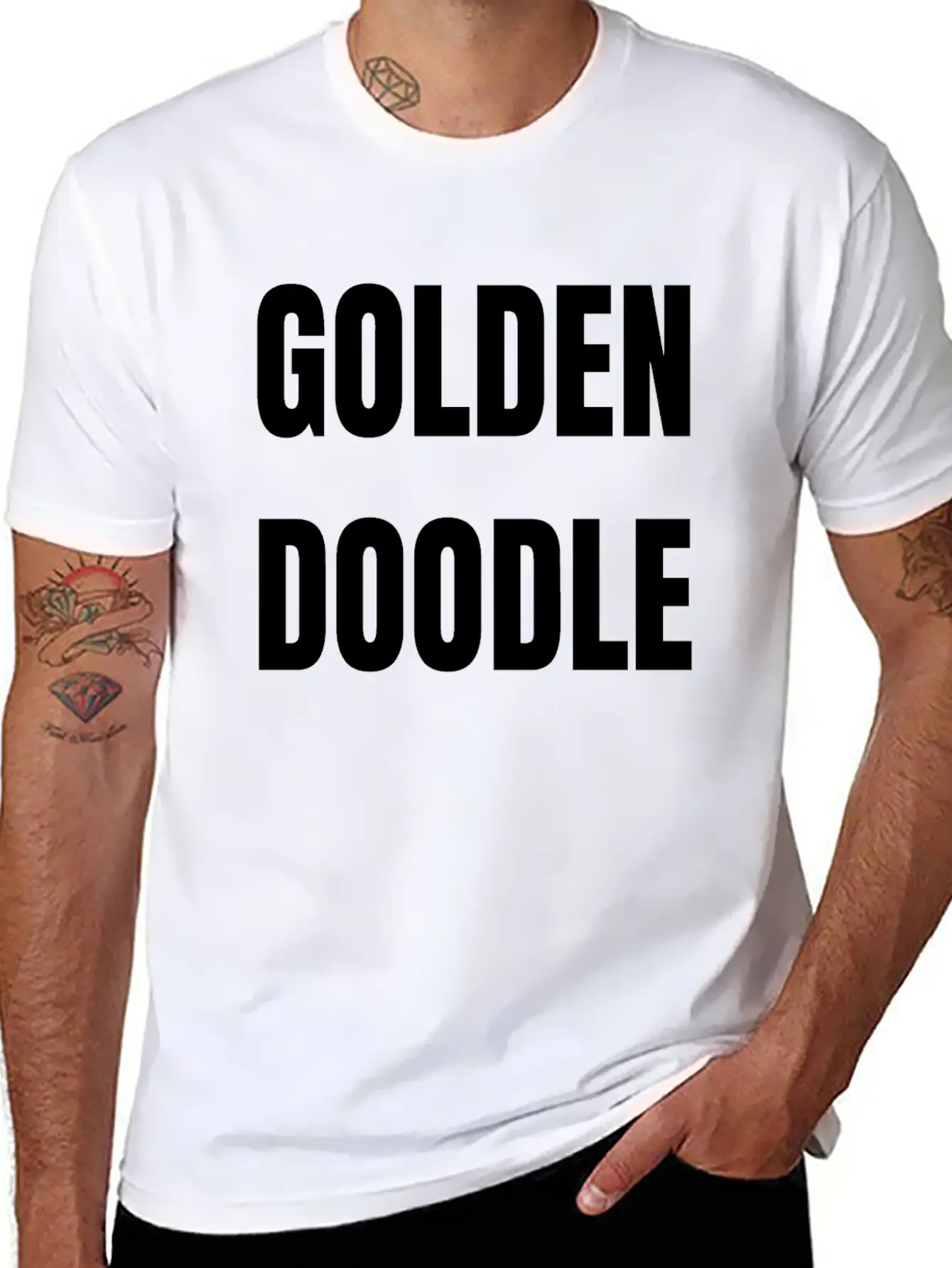 GOLDEN DOODLE Unisex Short Sleeve Soft Cotton T-Shirt – Casual Everyday Wear