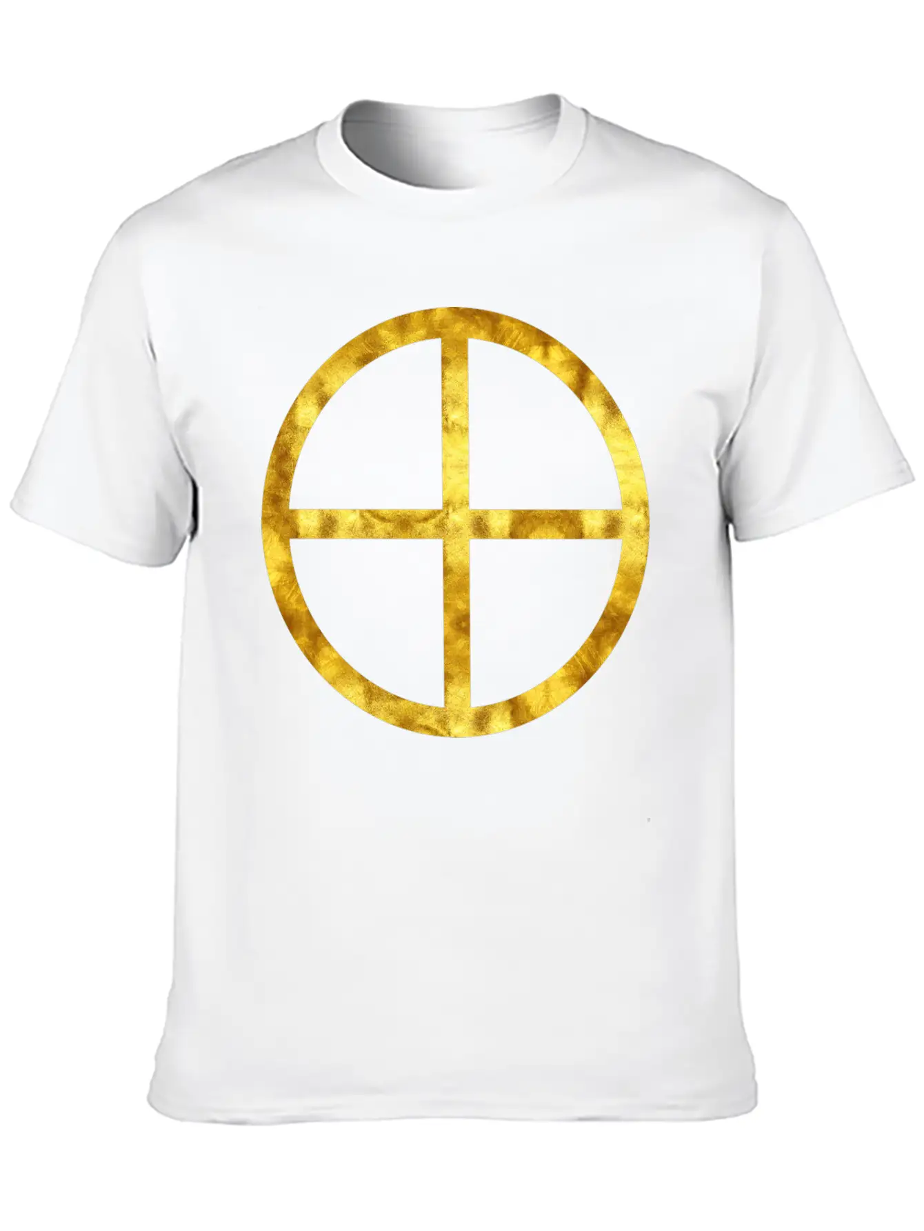 Golden Earth Symbol Unisex Casual T-Shirt – Clean Design For Daily Comfort