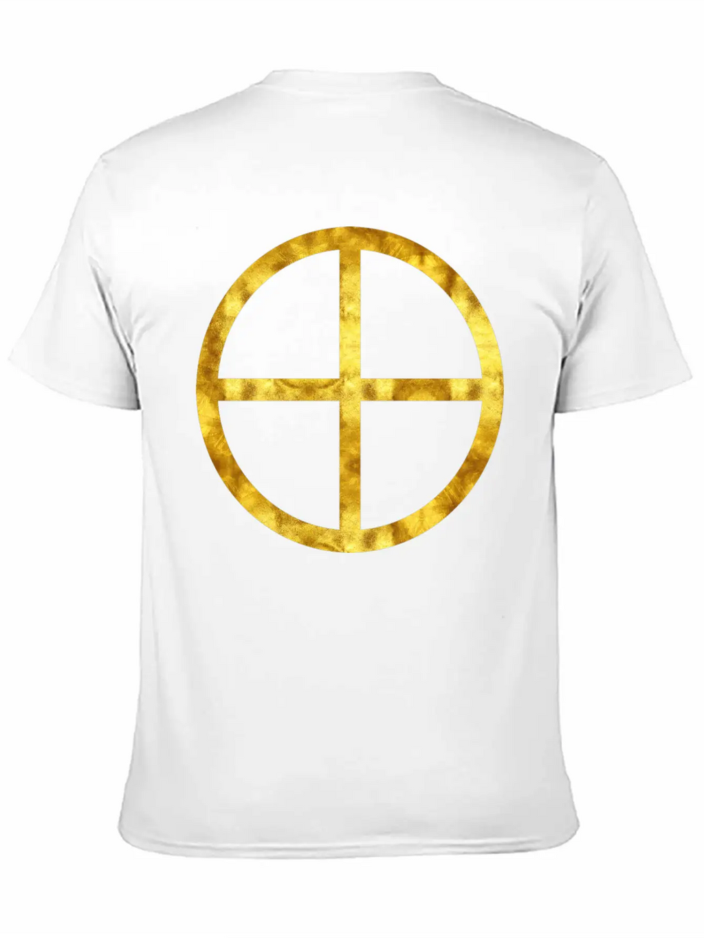 Golden Earth Symbol Unisex Casual T-Shirt – Clean Design For Daily Comfort