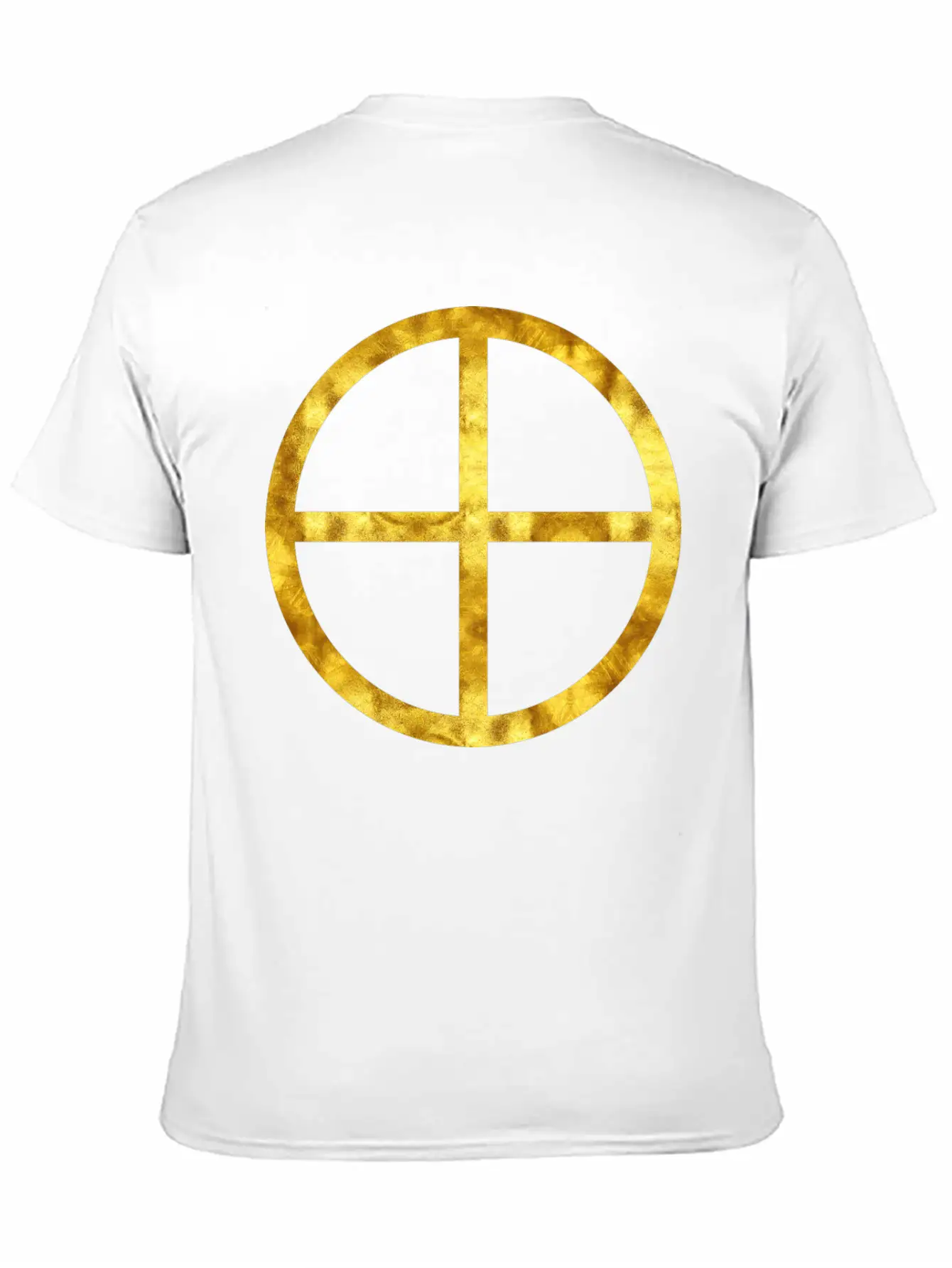 Golden Earth Symbol Unisex Casual T-Shirt – Clean Design For Daily Comfort