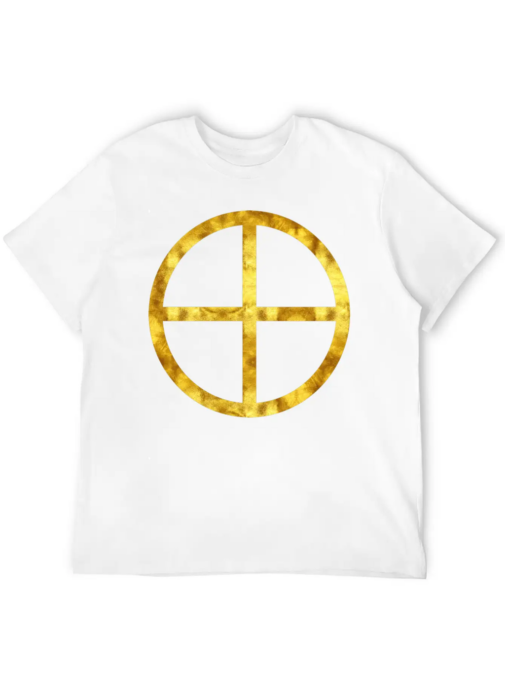 Golden Earth Symbol Unisex Casual T-Shirt – Clean Design For Daily Comfort