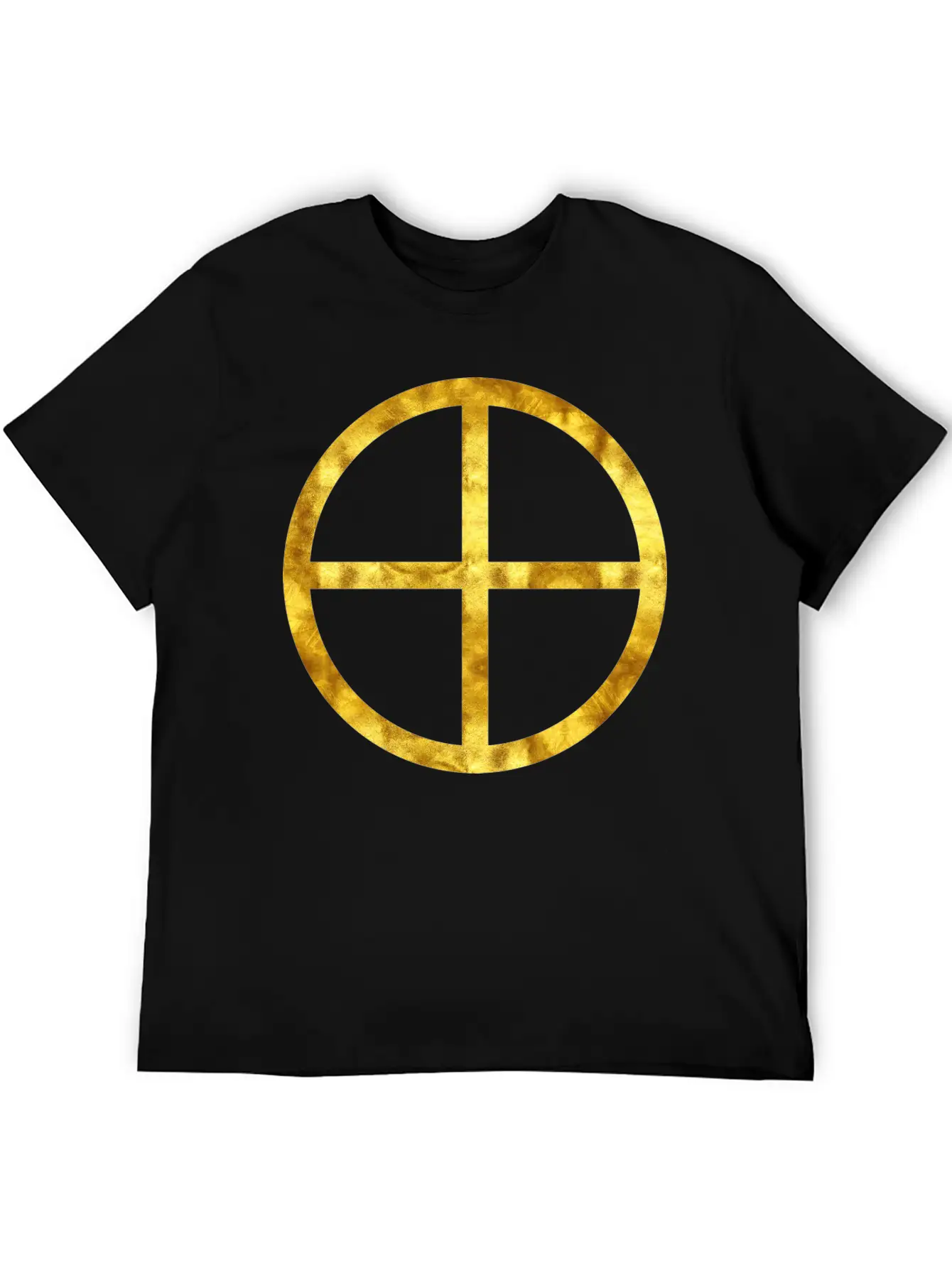 Golden Earth Symbol Unisex Casual T-Shirt – Clean Design For Daily Comfort