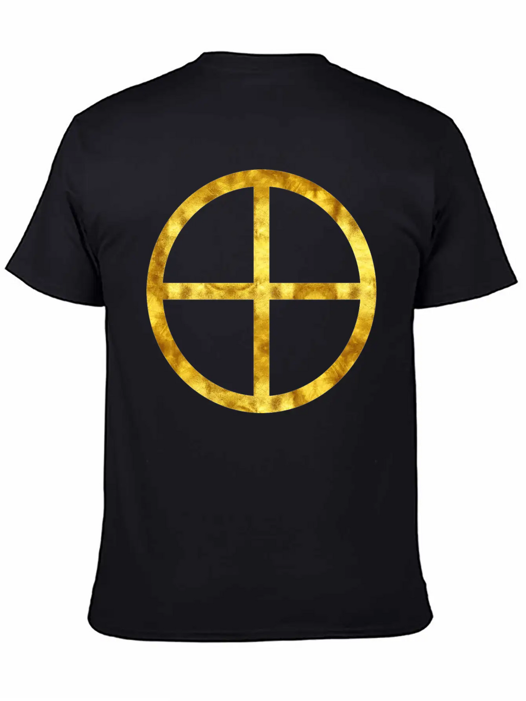 Golden Earth Symbol Unisex Casual T-Shirt – Clean Design For Daily Comfort