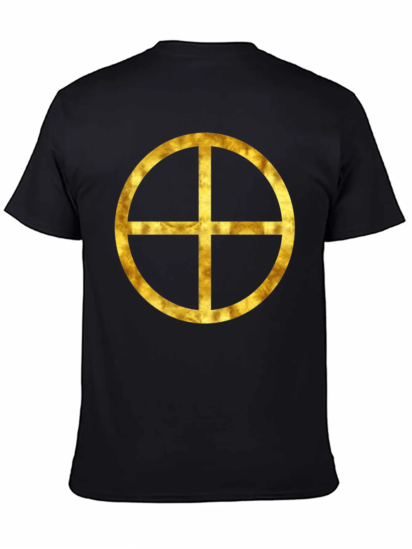 Golden Earth Symbol Unisex Casual T-Shirt – Clean Design For Daily Comfort