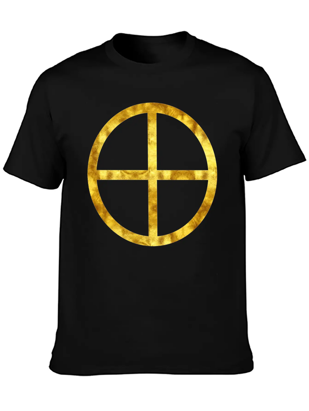 Golden Earth Symbol Unisex Casual T-Shirt – Clean Design For Daily Comfort