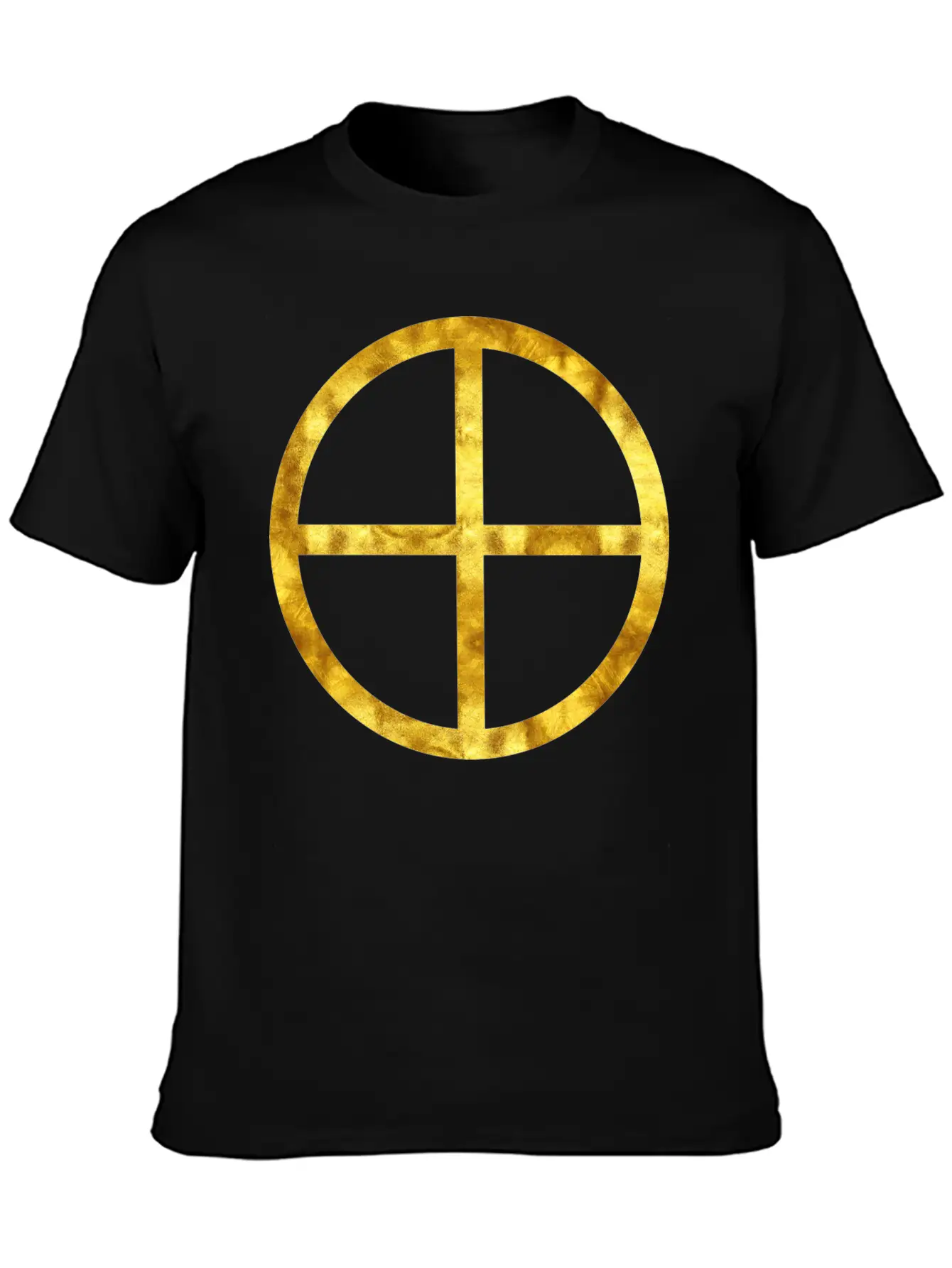 Golden Earth Symbol Unisex Casual T-Shirt – Clean Design For Daily Comfort