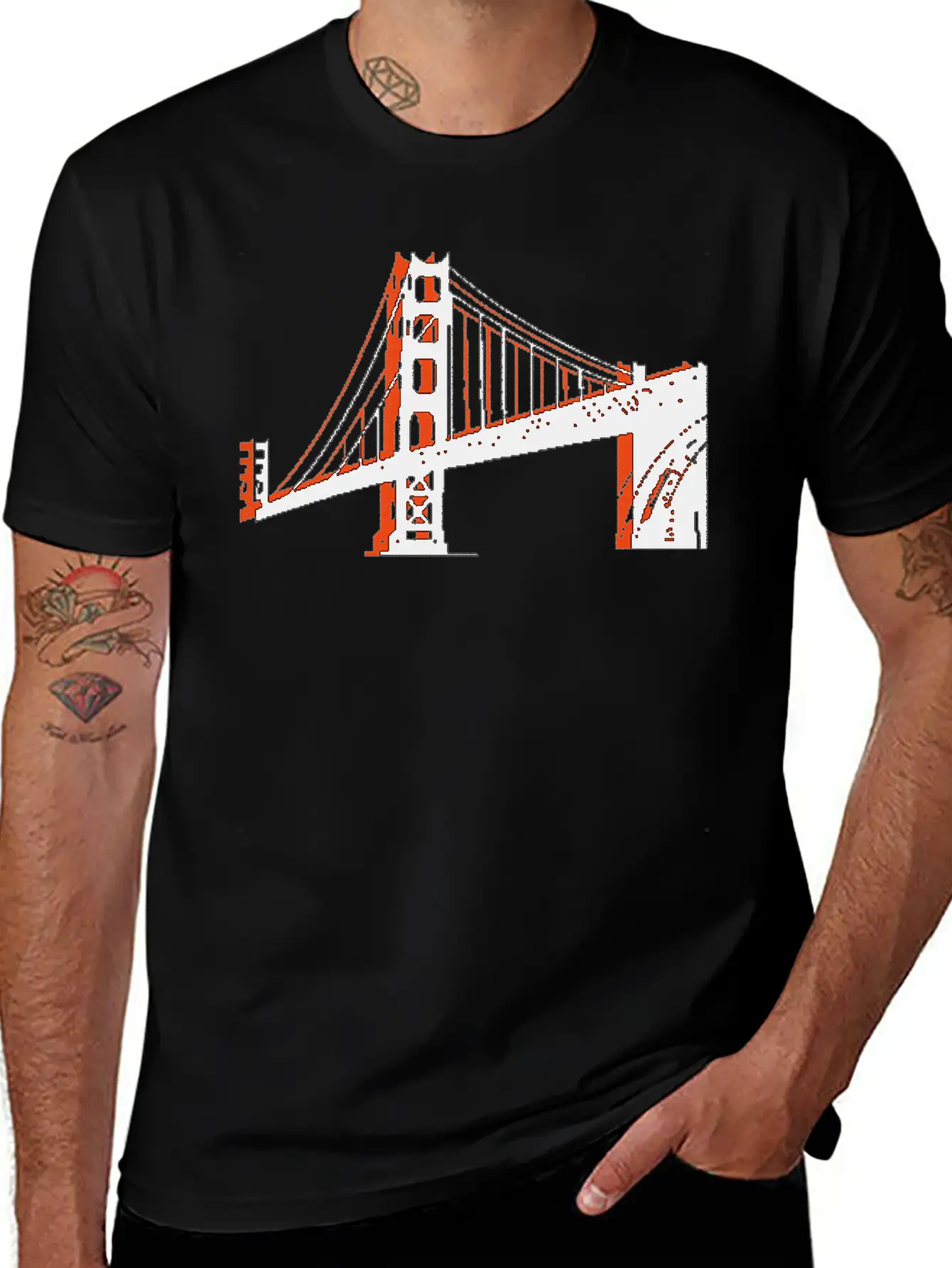Golden Gate Bridge Unisex Short Sleeve Soft Cotton T-Shirt – Casual Everyday Wear