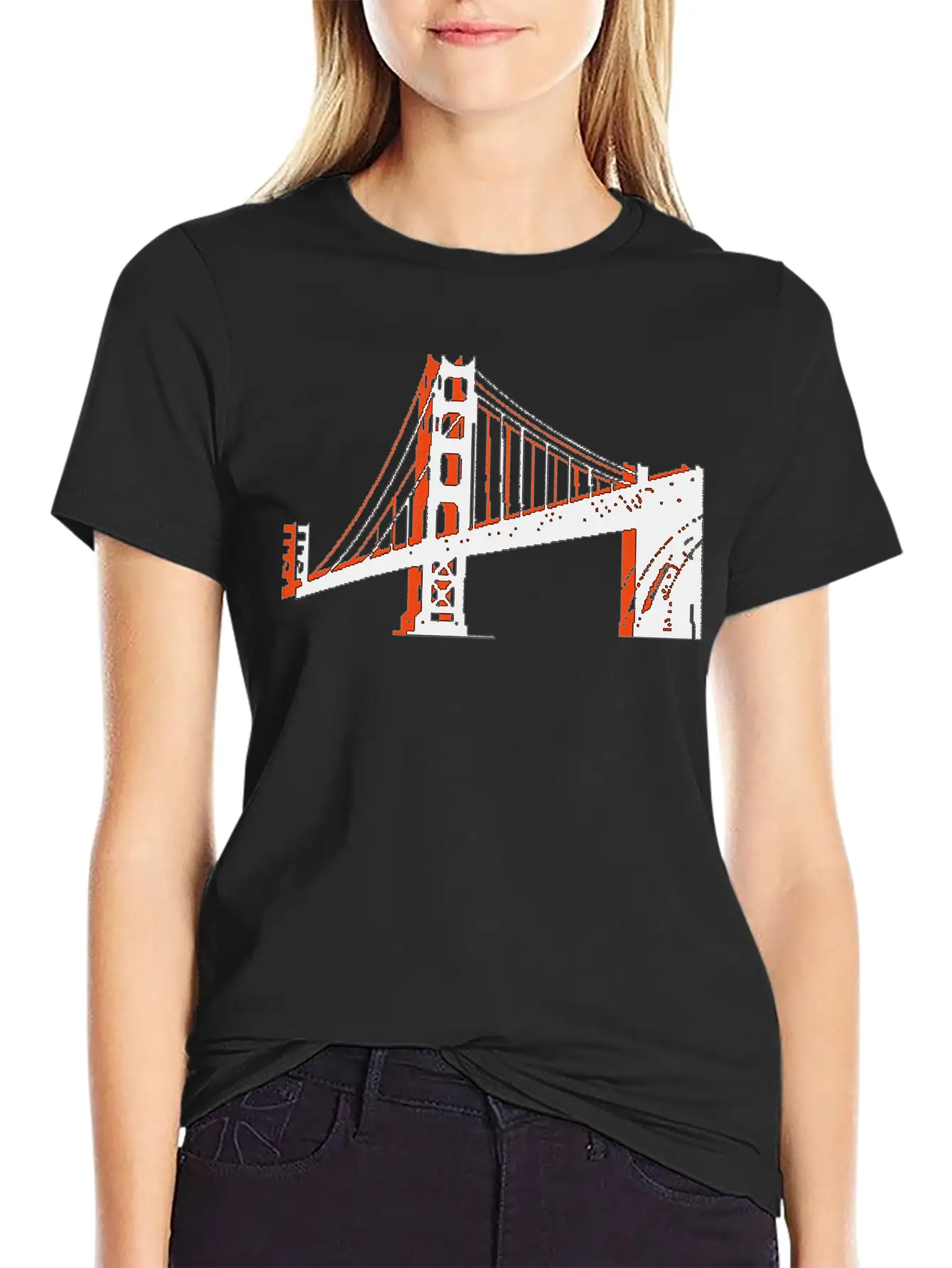 Golden Gate Bridge Unisex Short Sleeve Soft Cotton T-Shirt – Casual Everyday Wear