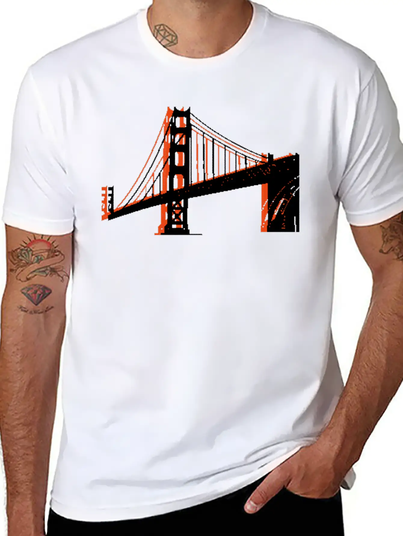 Golden Gate Bridge Unisex Short Sleeve Soft Cotton T-Shirt – Casual Everyday Wear