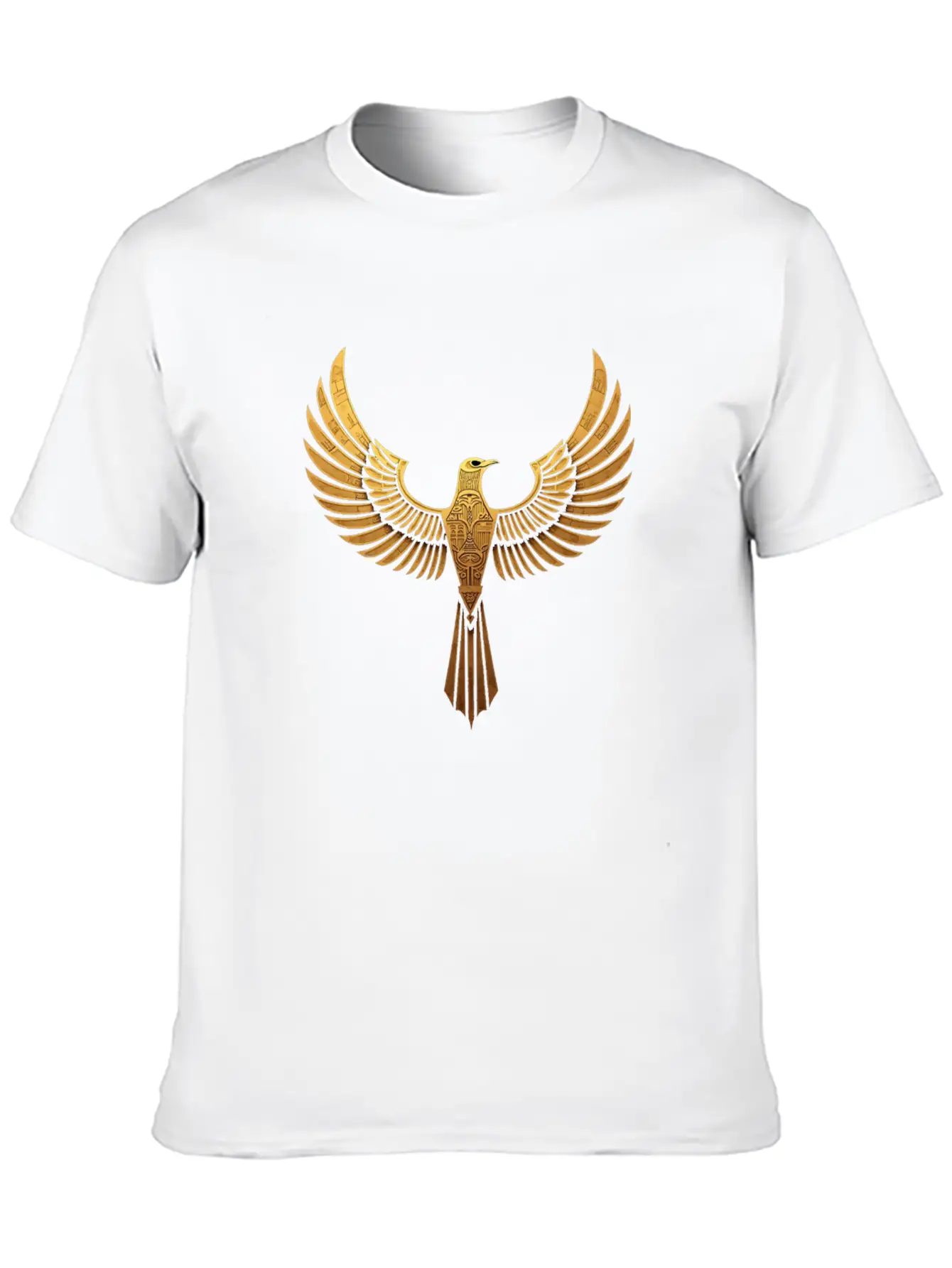 Golden Horus: Wings Of Ancient Egypt Breathable Soft Cotton T-Shirt – Timeless Casual Look