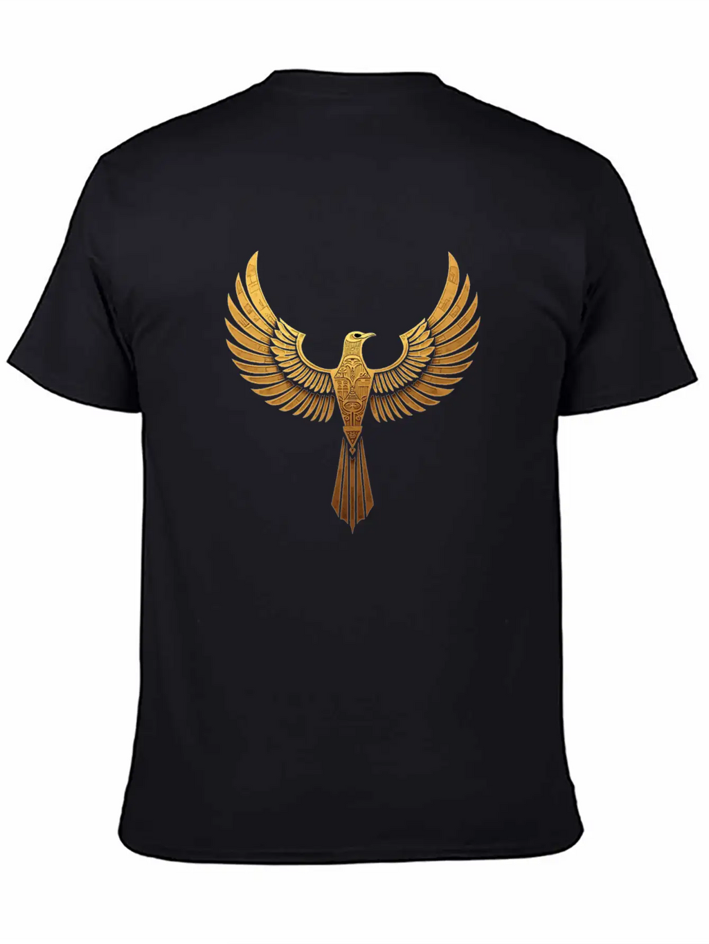 Golden Horus: Wings Of Ancient Egypt Breathable Soft Cotton T-Shirt – Timeless Casual Look