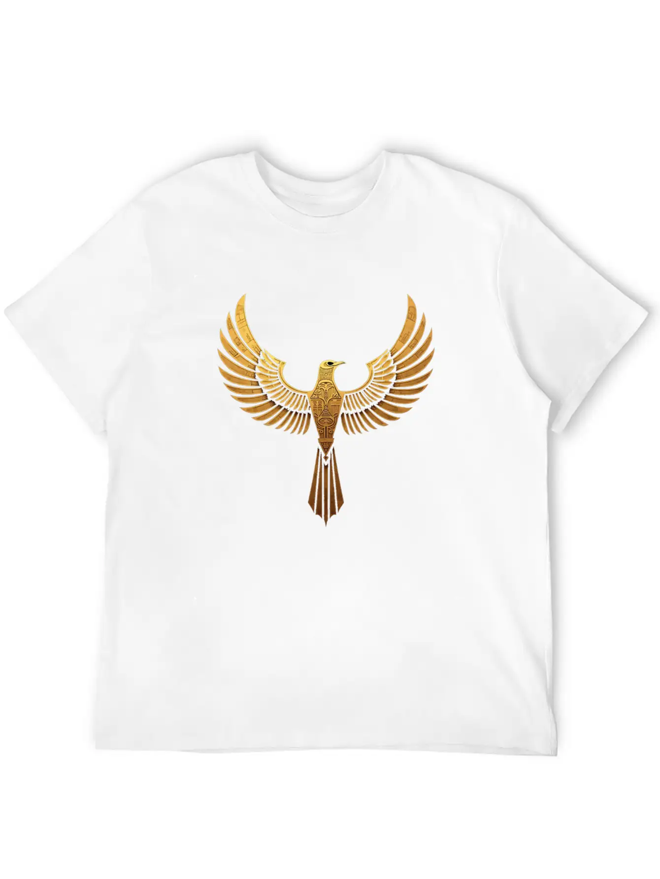 Golden Horus: Wings Of Ancient Egypt Breathable Soft Cotton T-Shirt – Timeless Casual Look